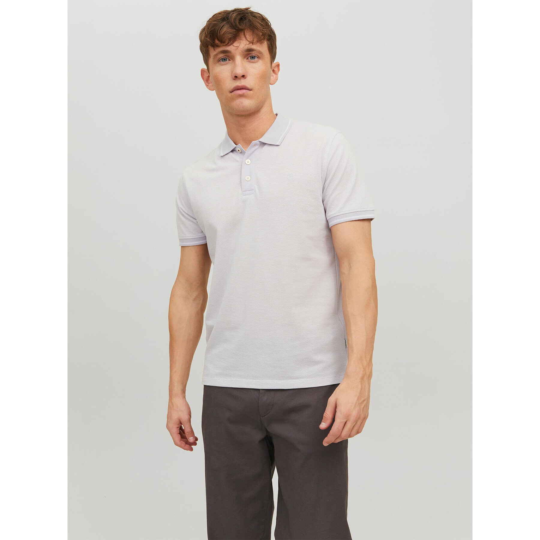 Jack&Jones Polokošeľa Bluwin 12169064 Sivá Regular Fit - Pepit.sk