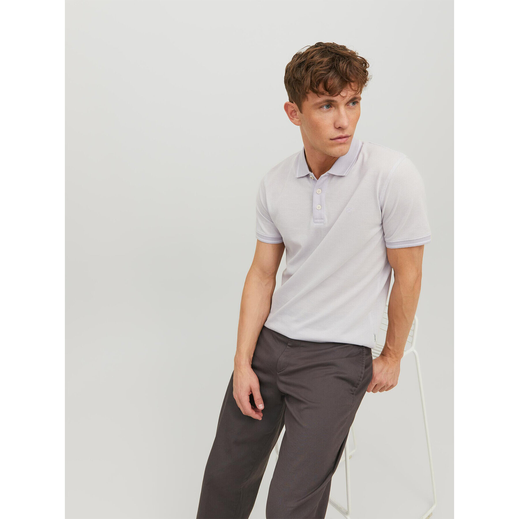 Jack&Jones Polokošeľa Bluwin 12169064 Sivá Regular Fit - Pepit.sk