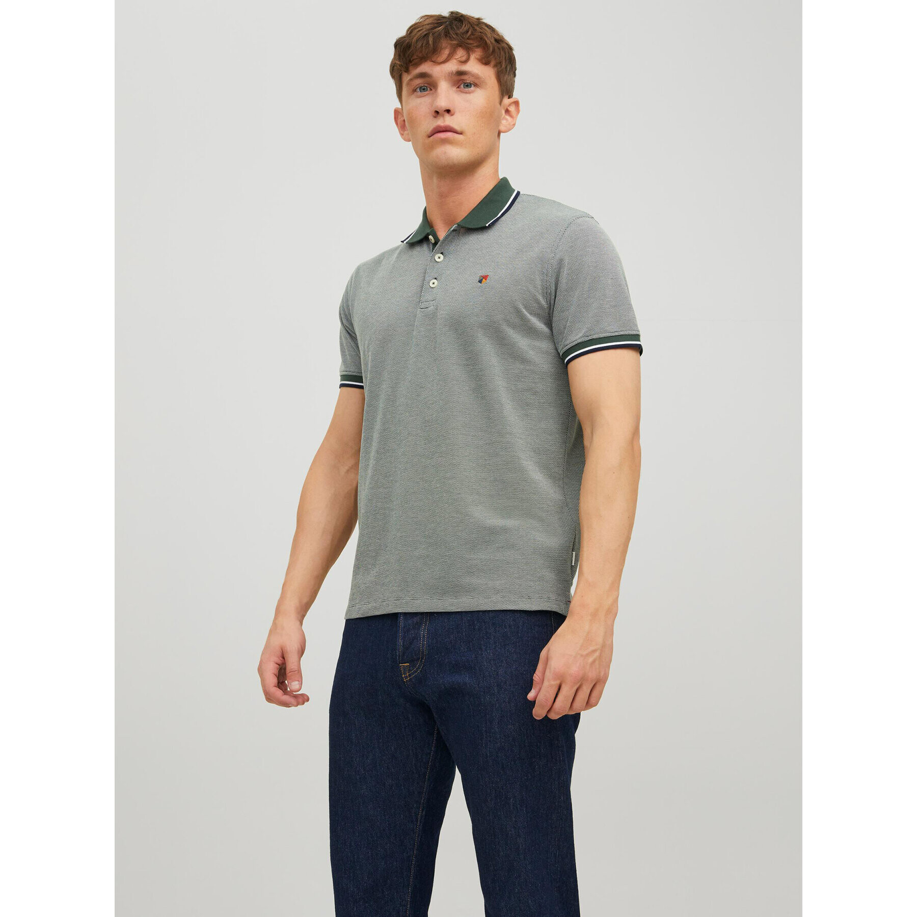 Jack&Jones Polokošeľa 12169064 Zelená Regular Fit - Pepit.sk