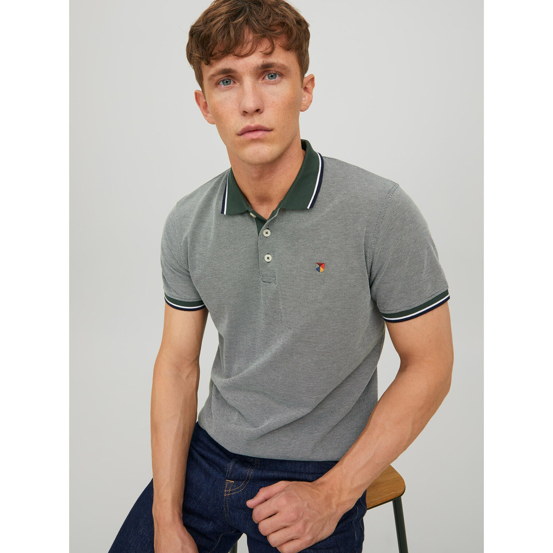 Jack&Jones Polokošeľa 12169064 Zelená Regular Fit - Pepit.sk