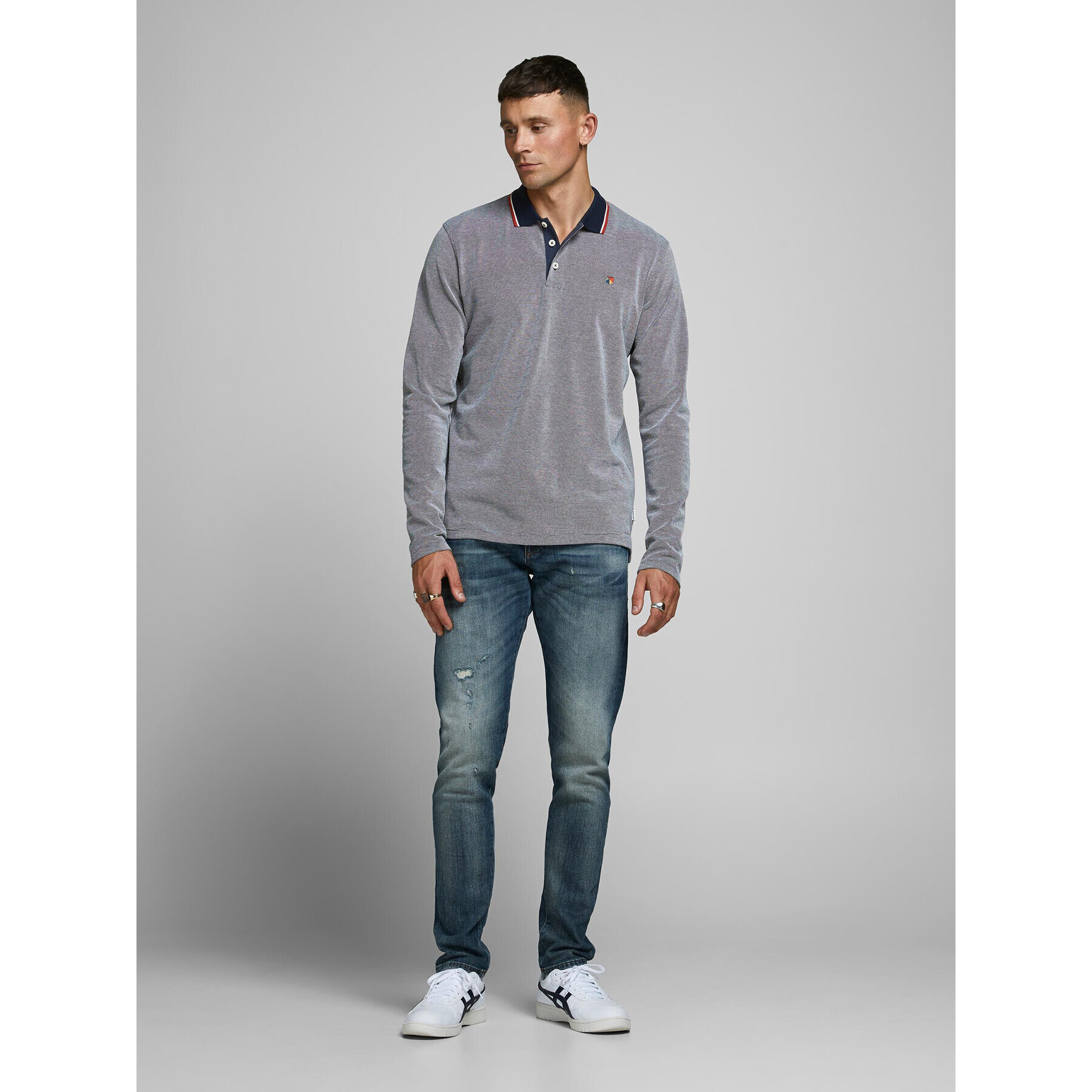 Jack&Jones Polokošeľa 12174038 Sivá Regular Fit - Pepit.sk