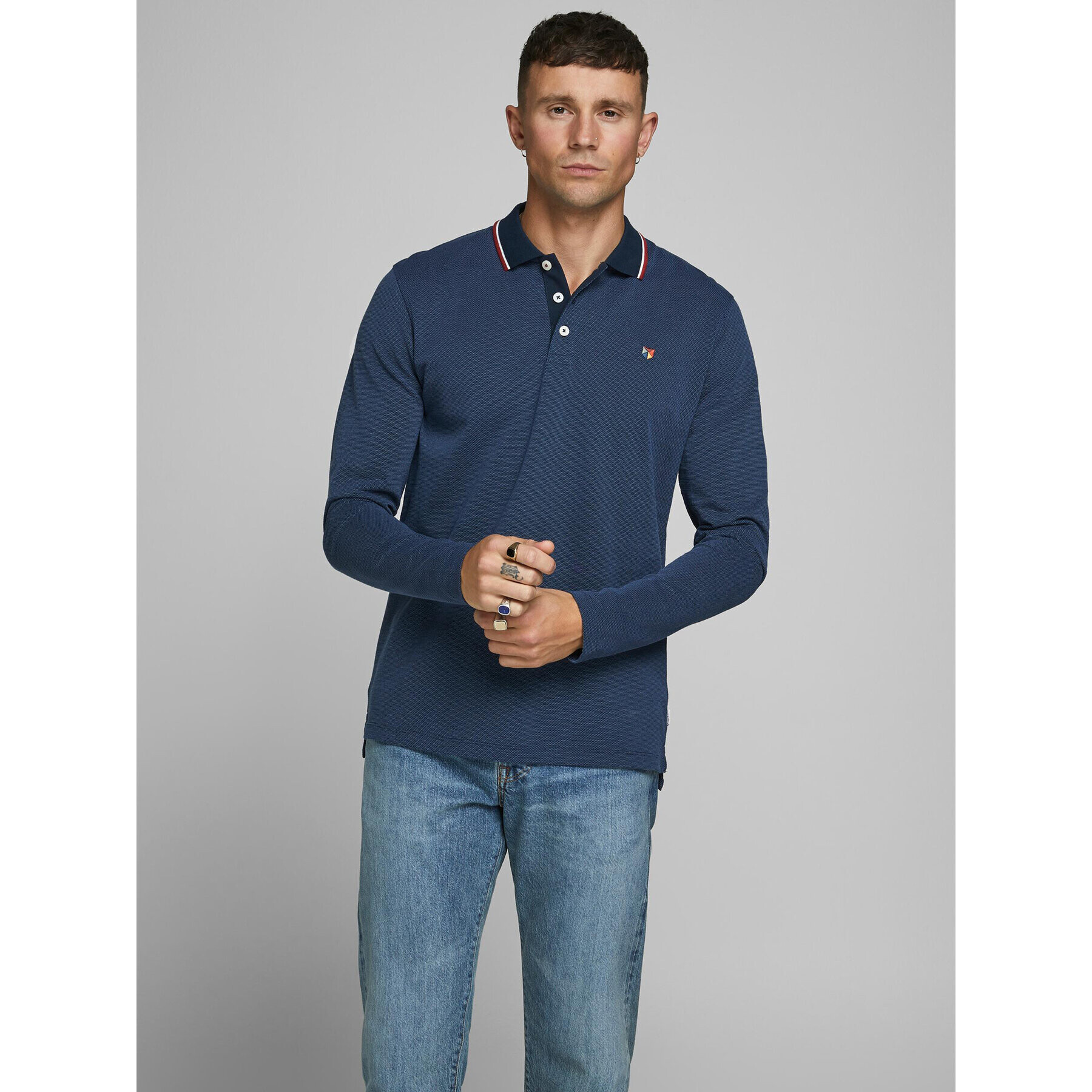 Jack&Jones Polokošeľa 12174038 Tmavomodrá Regular Fit - Pepit.sk