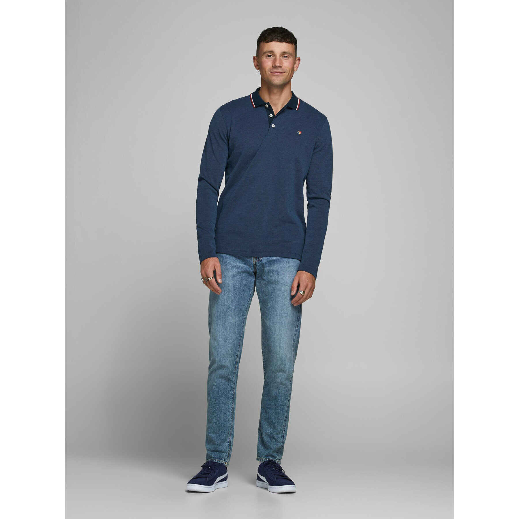 Jack&Jones Polokošeľa 12174038 Tmavomodrá Regular Fit - Pepit.sk