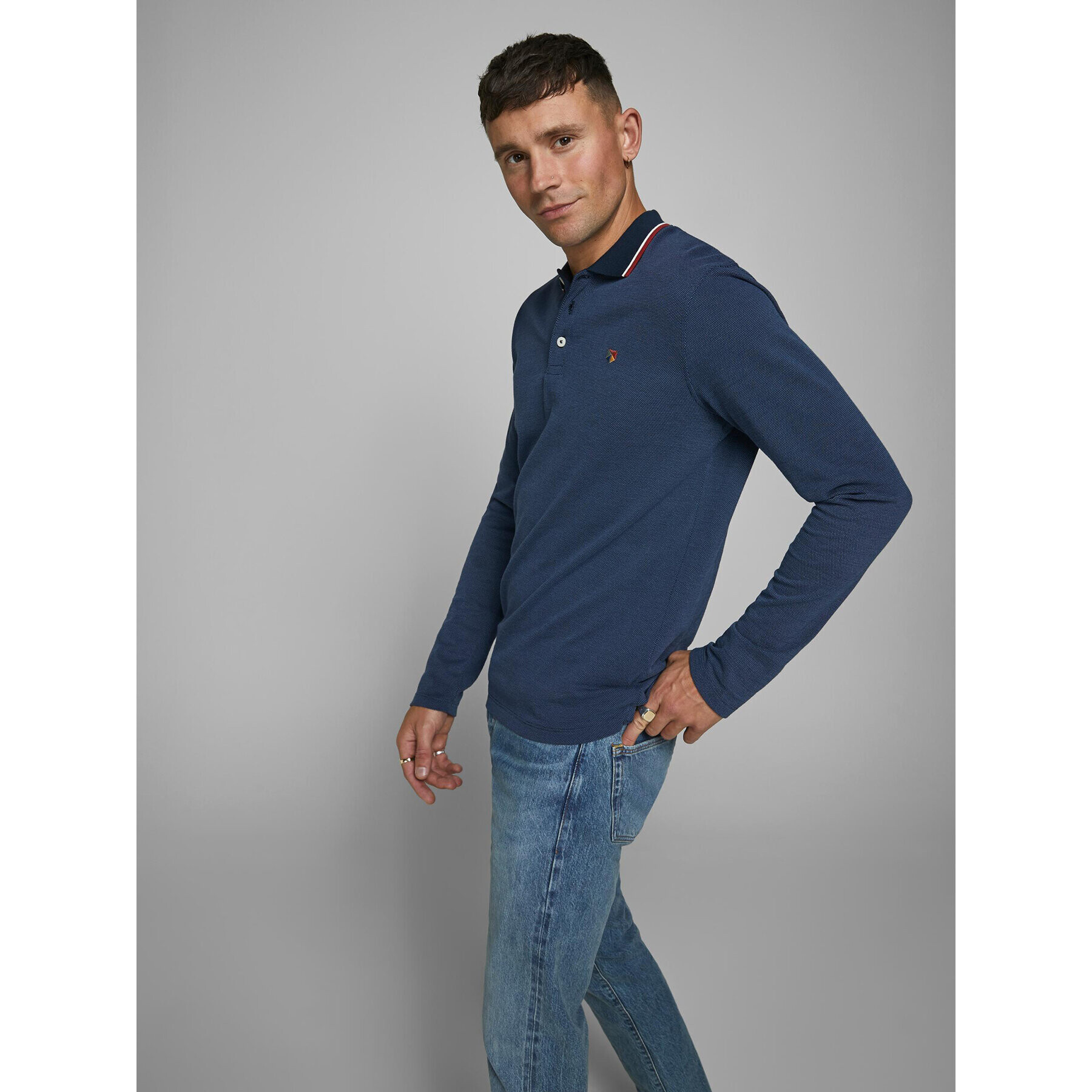 Jack&Jones Polokošeľa 12174038 Tmavomodrá Regular Fit - Pepit.sk