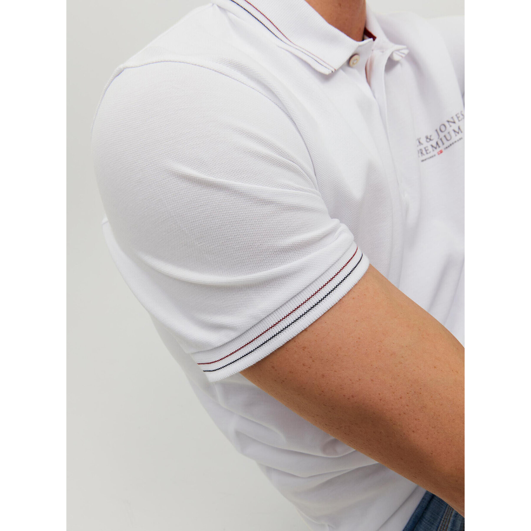 Jack&Jones Polokošeľa 12228843 Biela Regular Fit - Pepit.sk