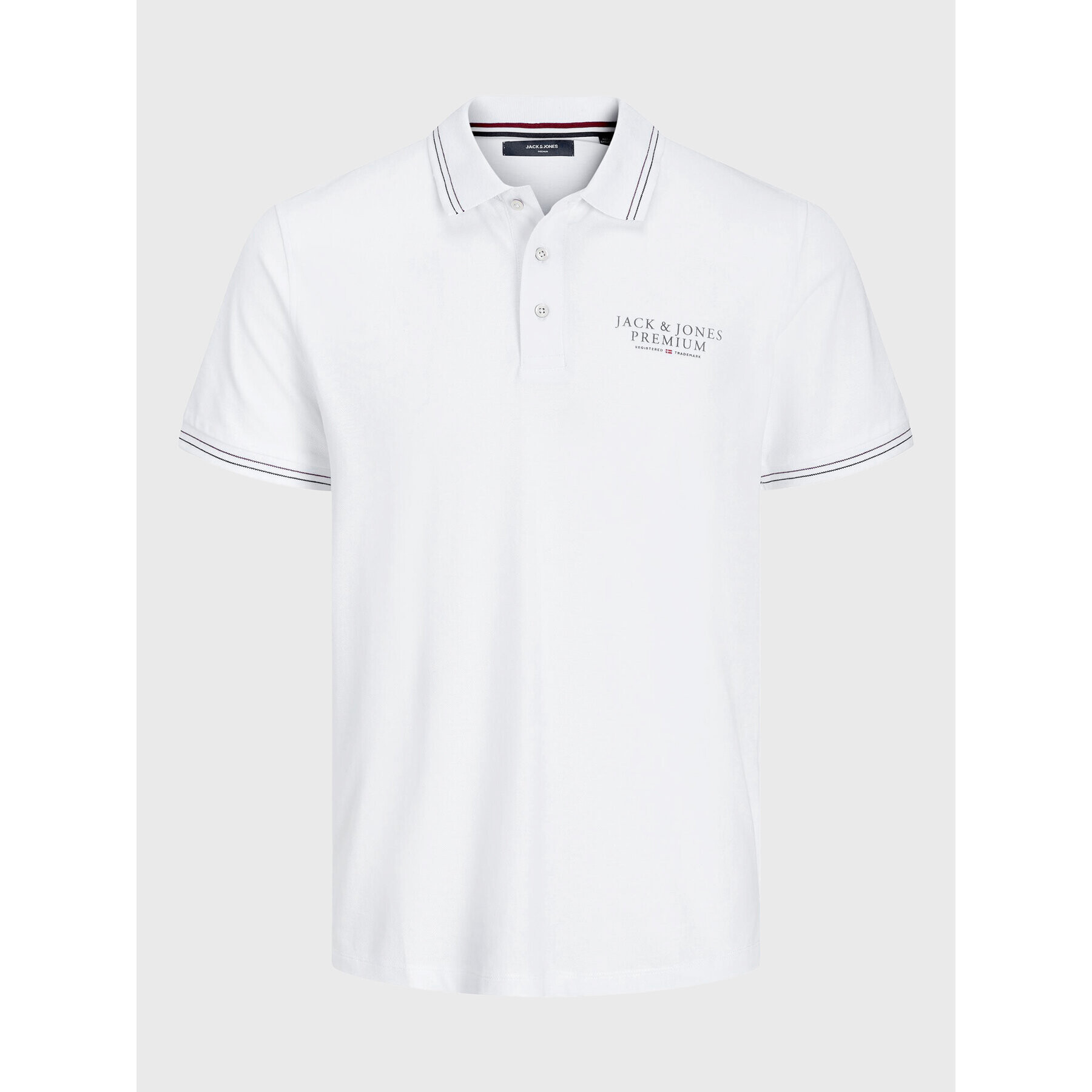 Jack&Jones Polokošeľa 12228843 Biela Regular Fit - Pepit.sk