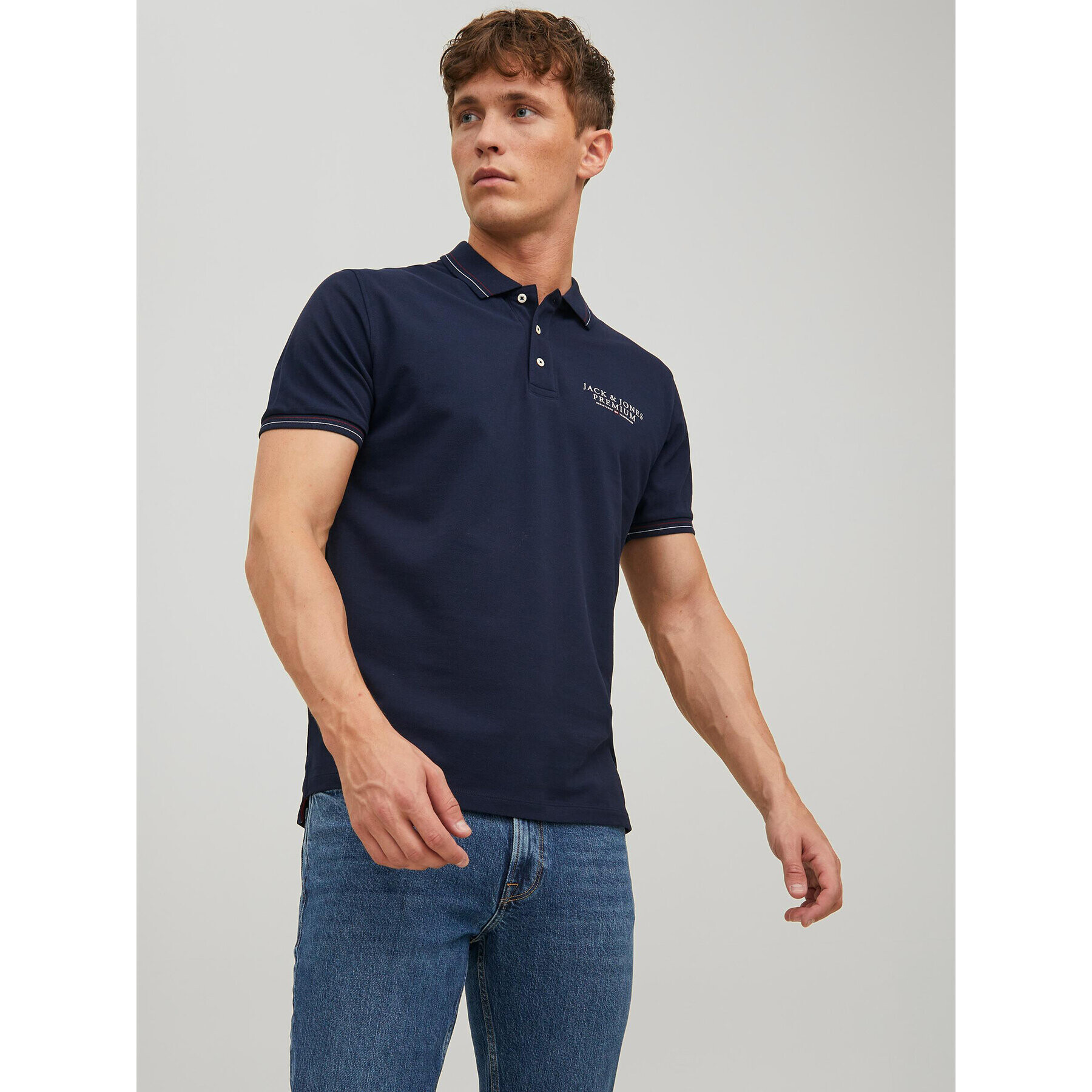 Jack&Jones Polokošeľa 12228843 Tmavomodrá Regular Fit - Pepit.sk