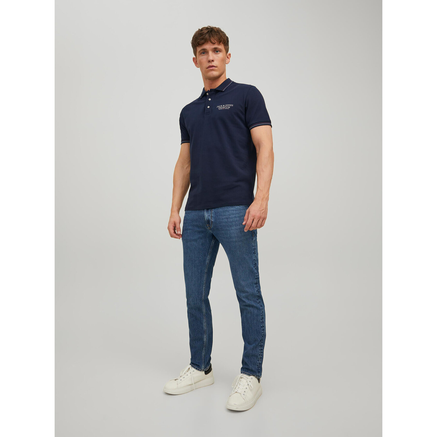 Jack&Jones Polokošeľa 12228843 Tmavomodrá Regular Fit - Pepit.sk