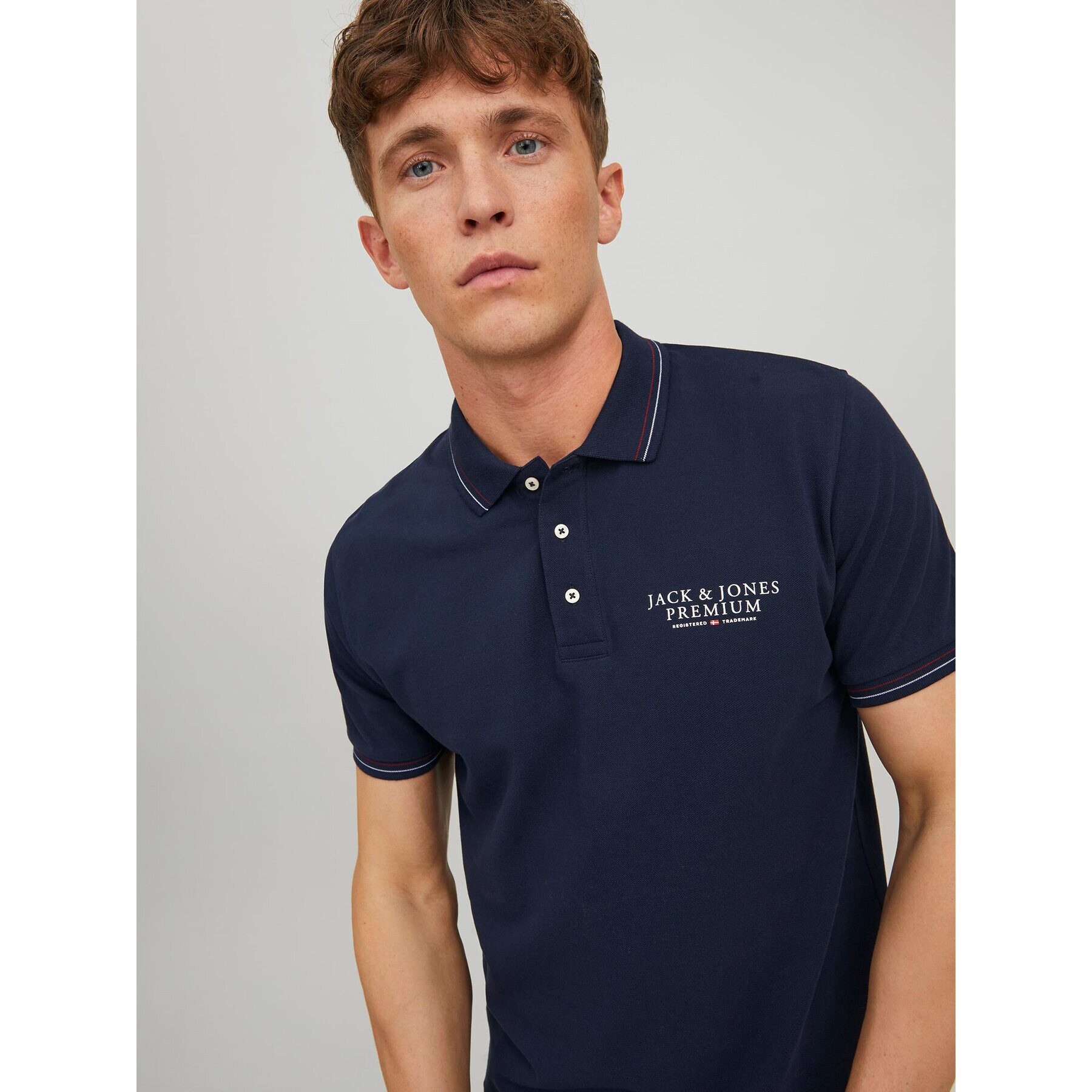 Jack&Jones Polokošeľa 12228843 Tmavomodrá Regular Fit - Pepit.sk