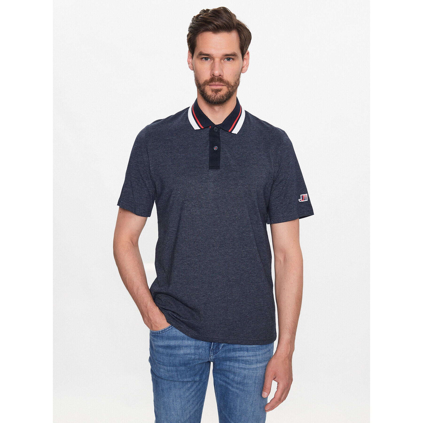 Jack&Jones Polokošeľa Logan 12229420 Tmavomodrá Standard Fit - Pepit.sk