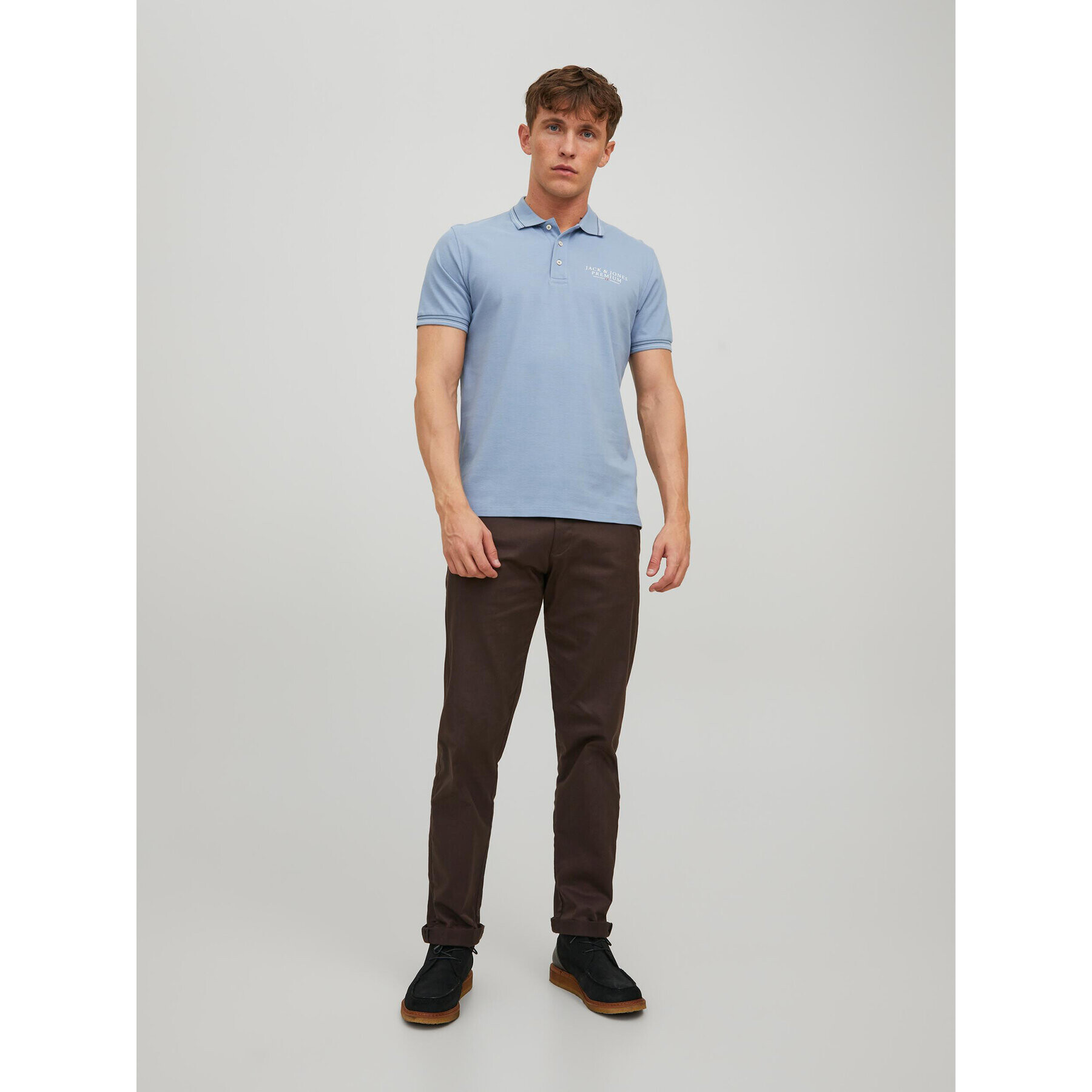 Jack&Jones Polokošeľa Archie 12228843 Modrá Regular Fit - Pepit.sk