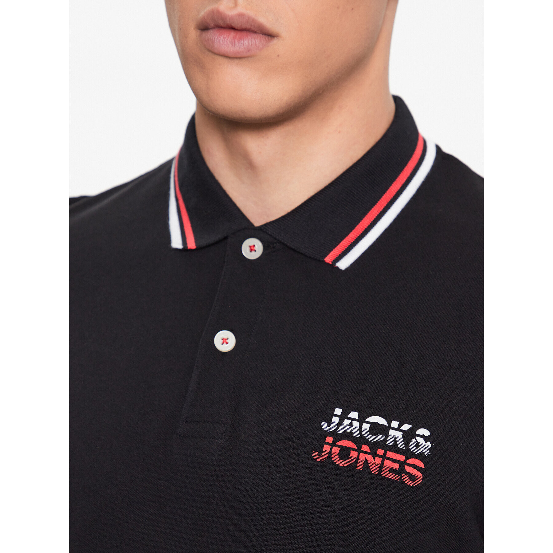 Jack&Jones Polokošeľa Atlas 12221012 Čierna Regular Fit - Pepit.sk