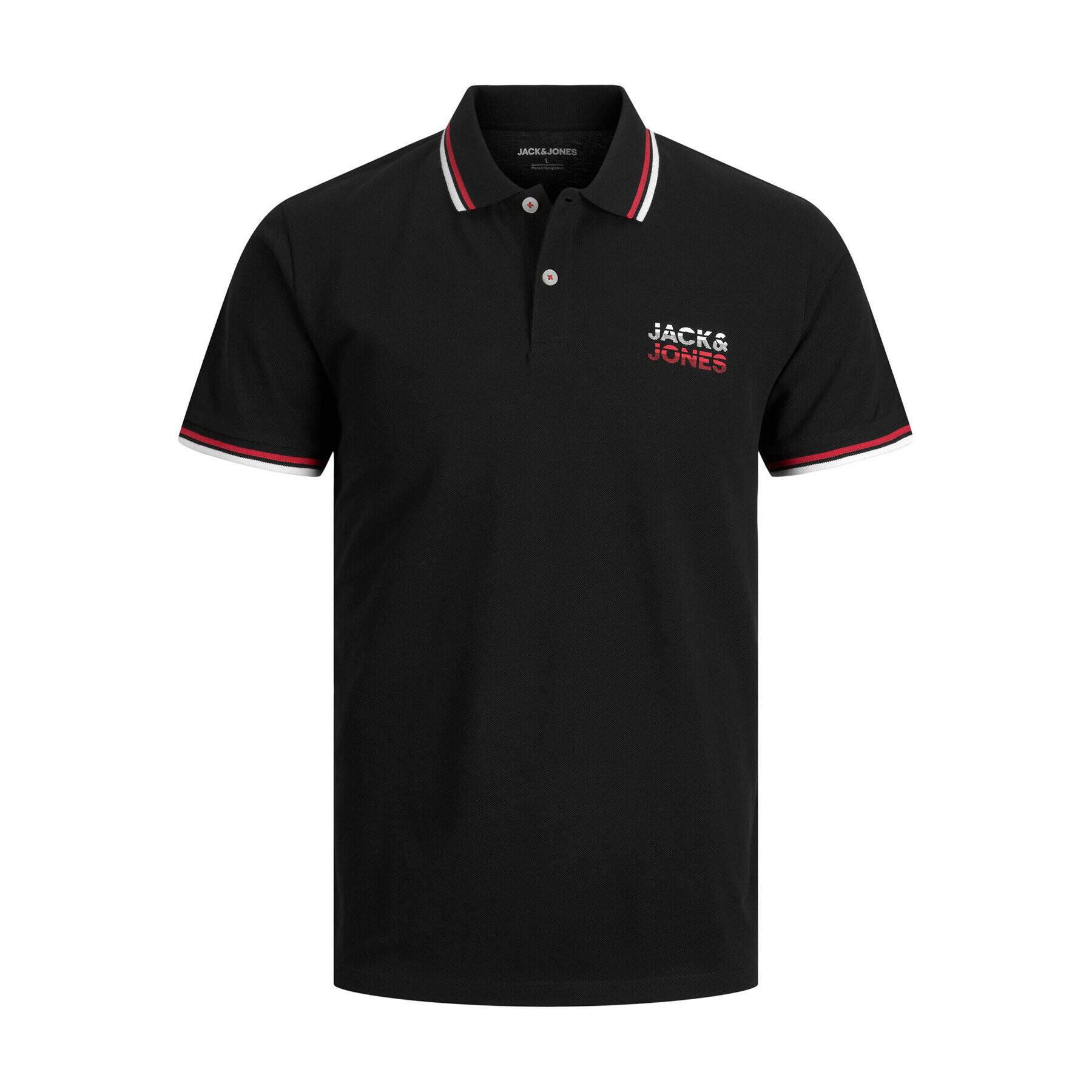 Jack&Jones Polokošeľa Atlas 12221012 Čierna Regular Fit - Pepit.sk