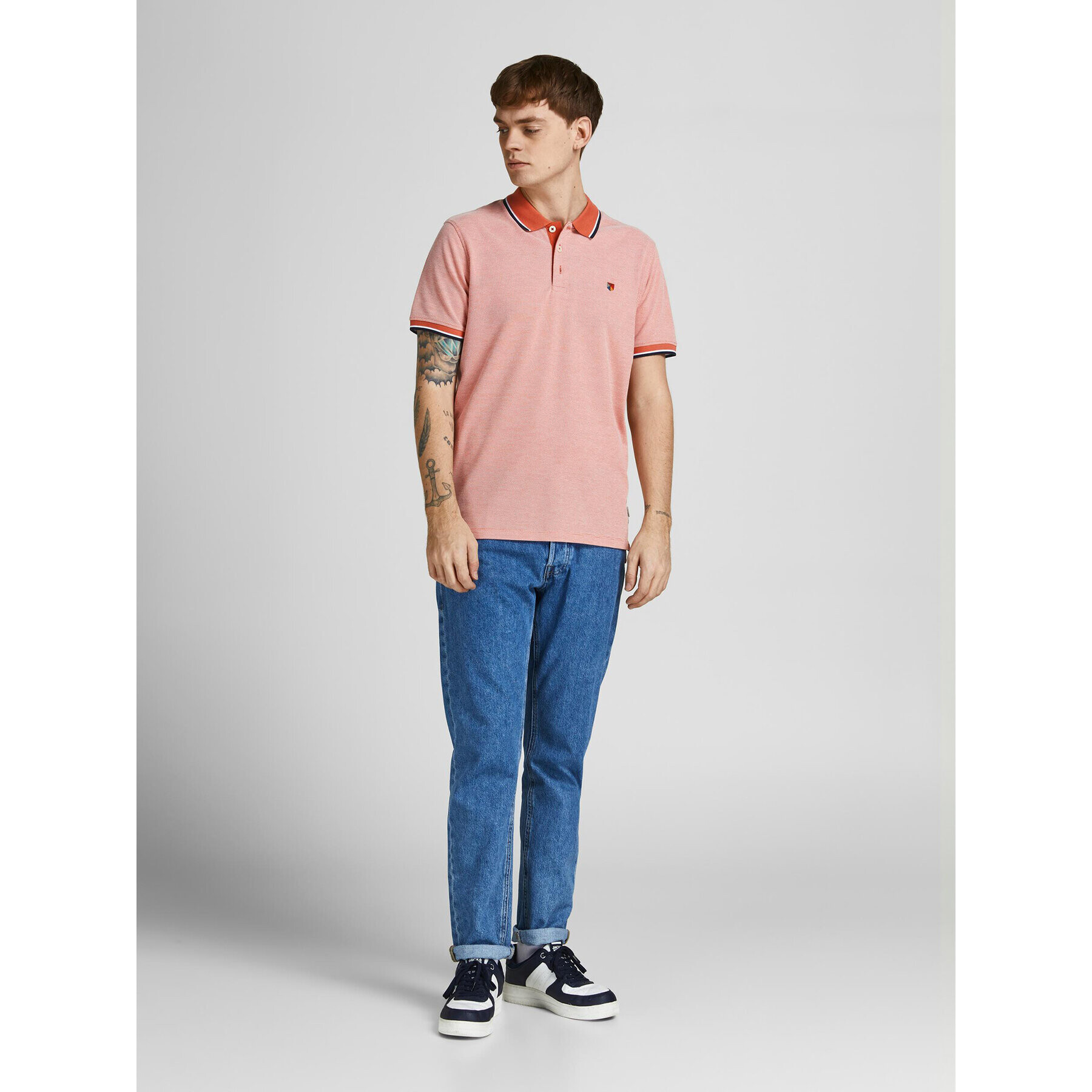 Jack&Jones Polokošeľa Bluwin 12169064 Červená Regular Fit - Pepit.sk