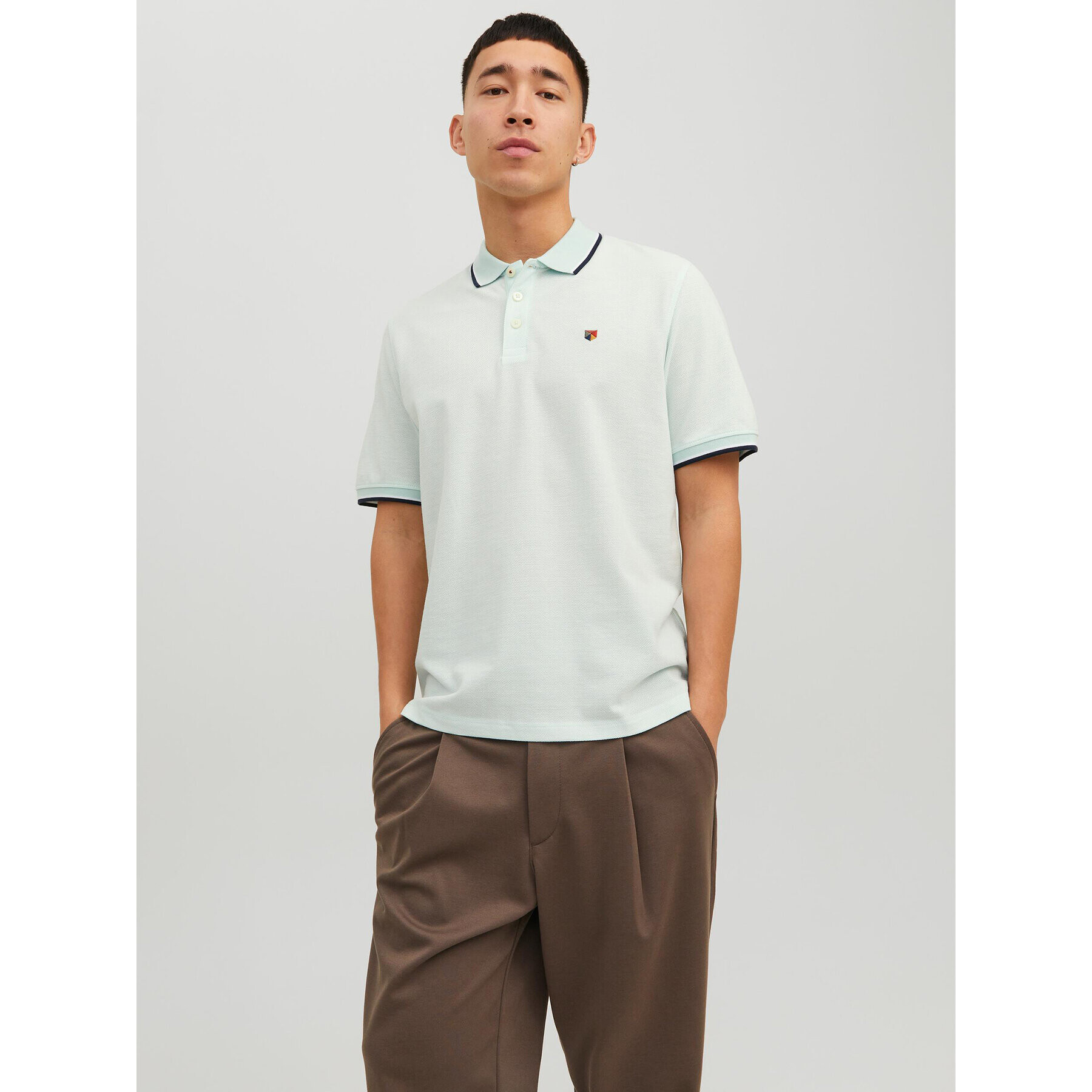 Jack&Jones Polokošeľa Bluwin 12169064 Zelená Regular Fit - Pepit.sk