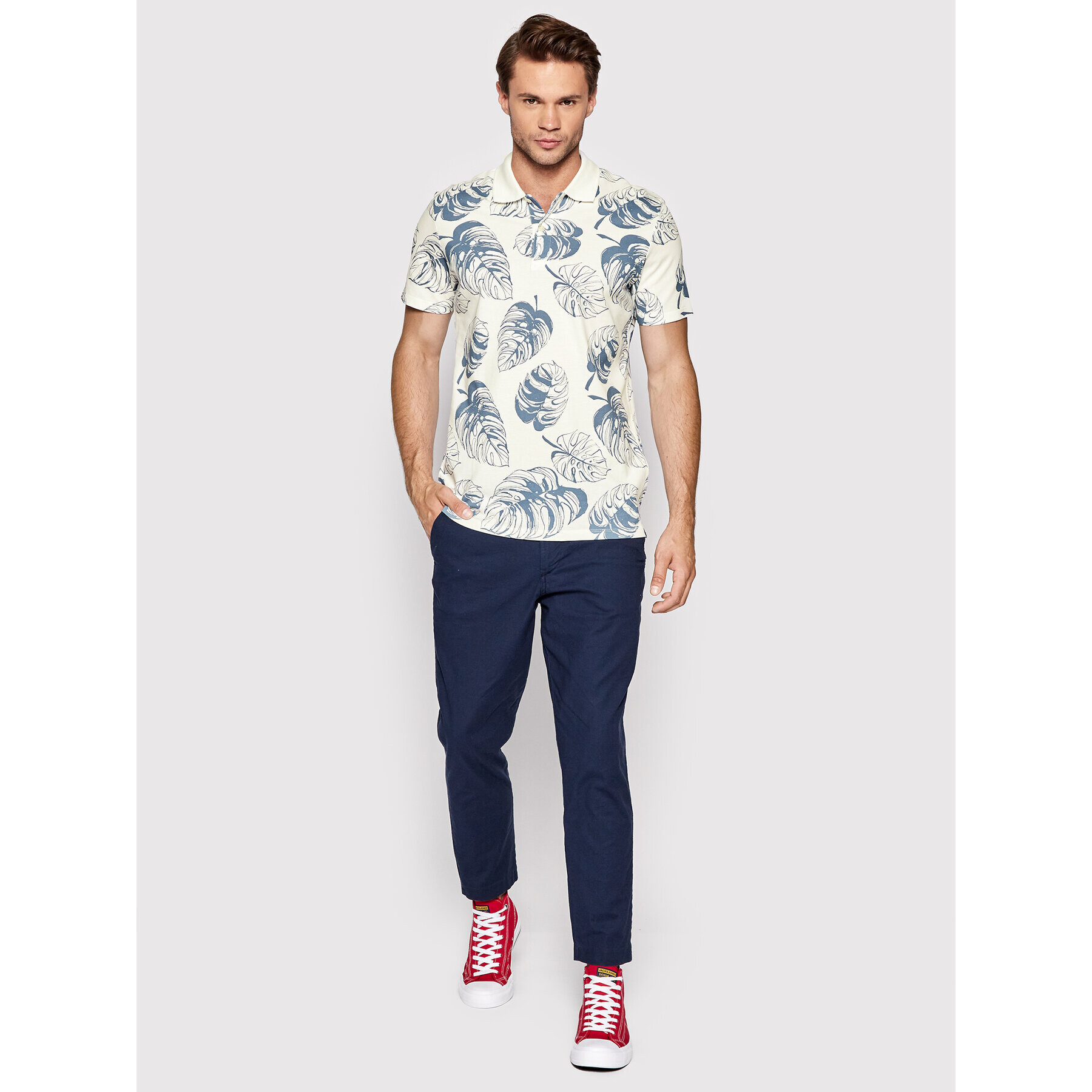 Jack&Jones Polokošeľa Breezy 12209631 Biela Regular Fit - Pepit.sk