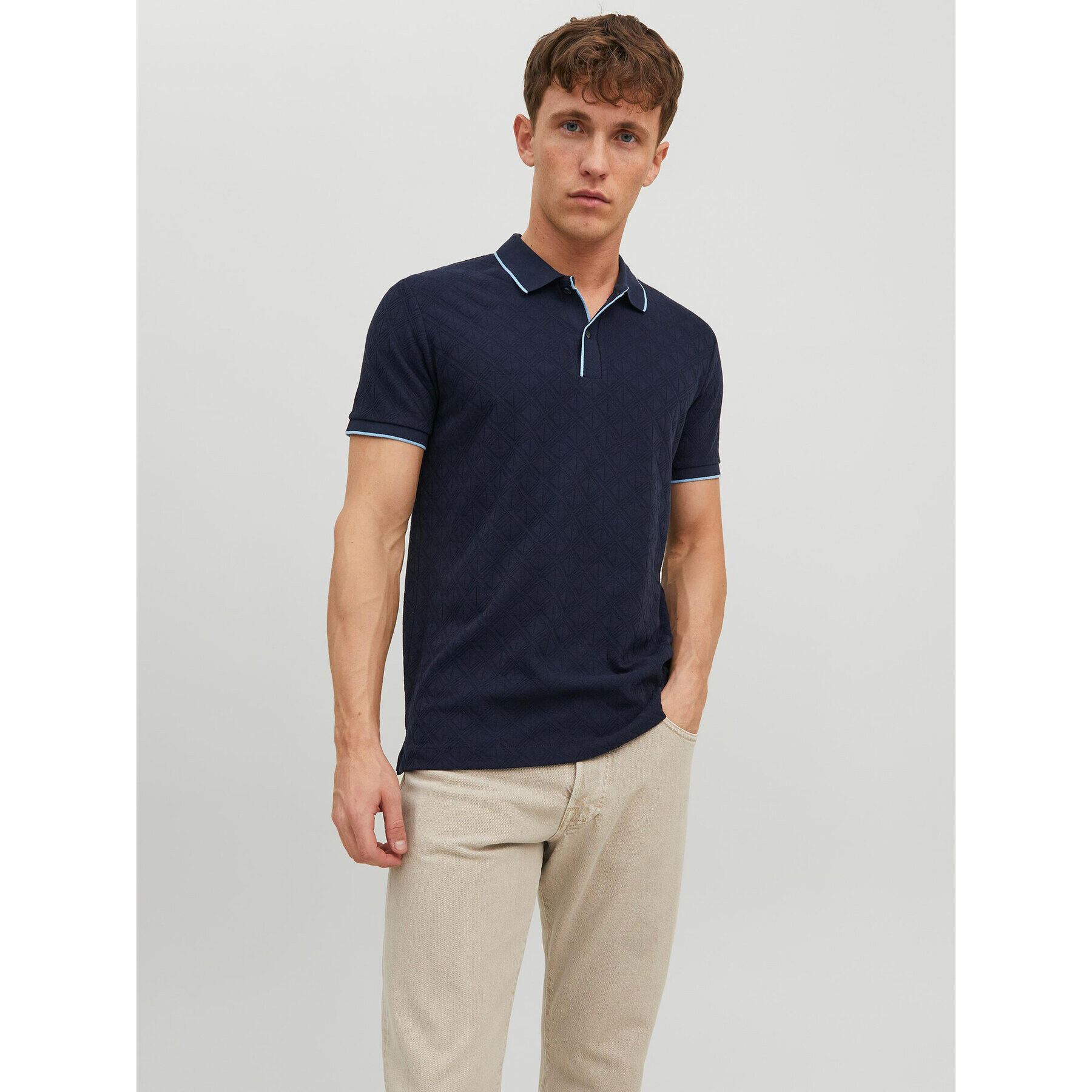 Jack&Jones Polokošeľa Clifford 12236201 Tmavomodrá Regular Fit - Pepit.sk