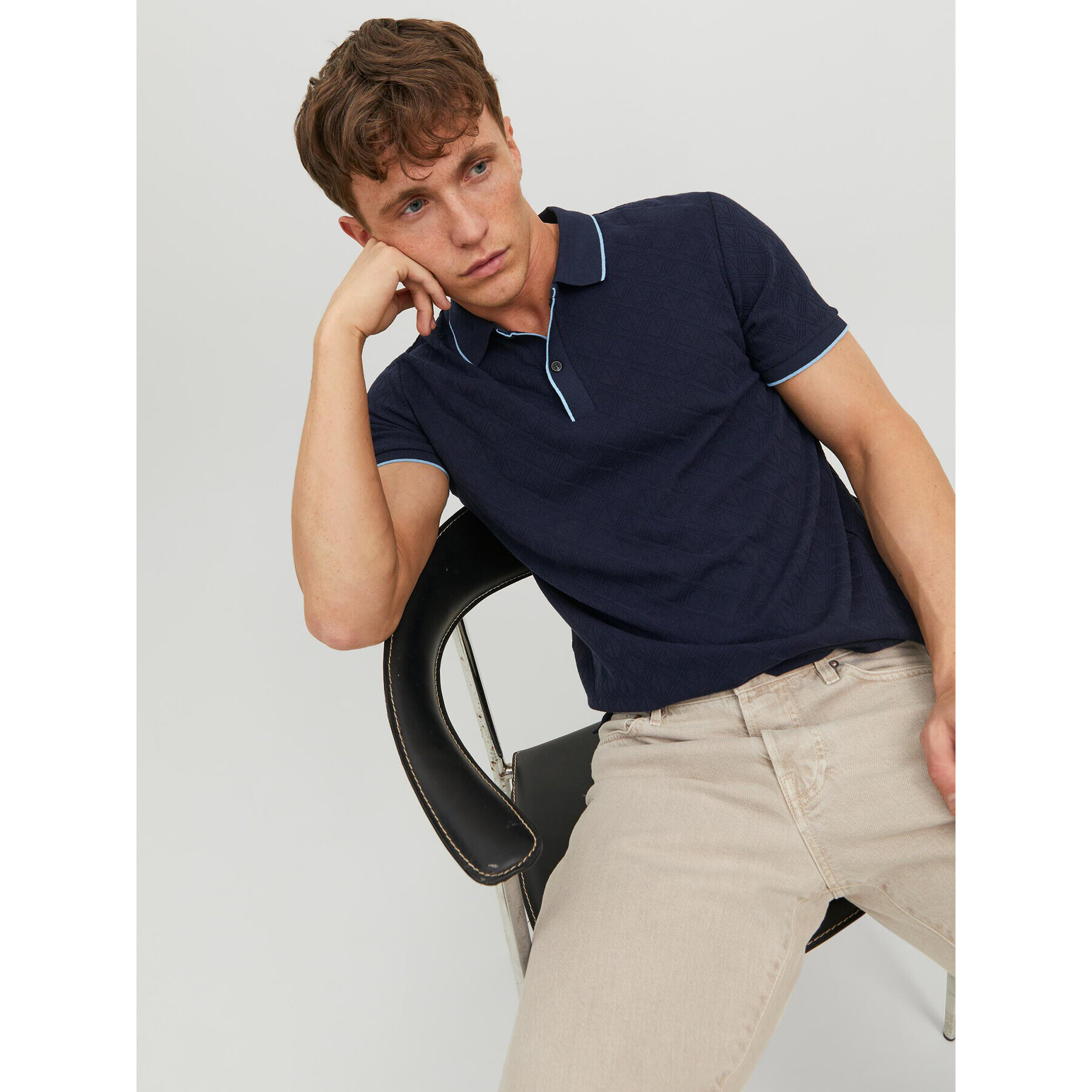 Jack&Jones Polokošeľa Clifford 12236201 Tmavomodrá Regular Fit - Pepit.sk