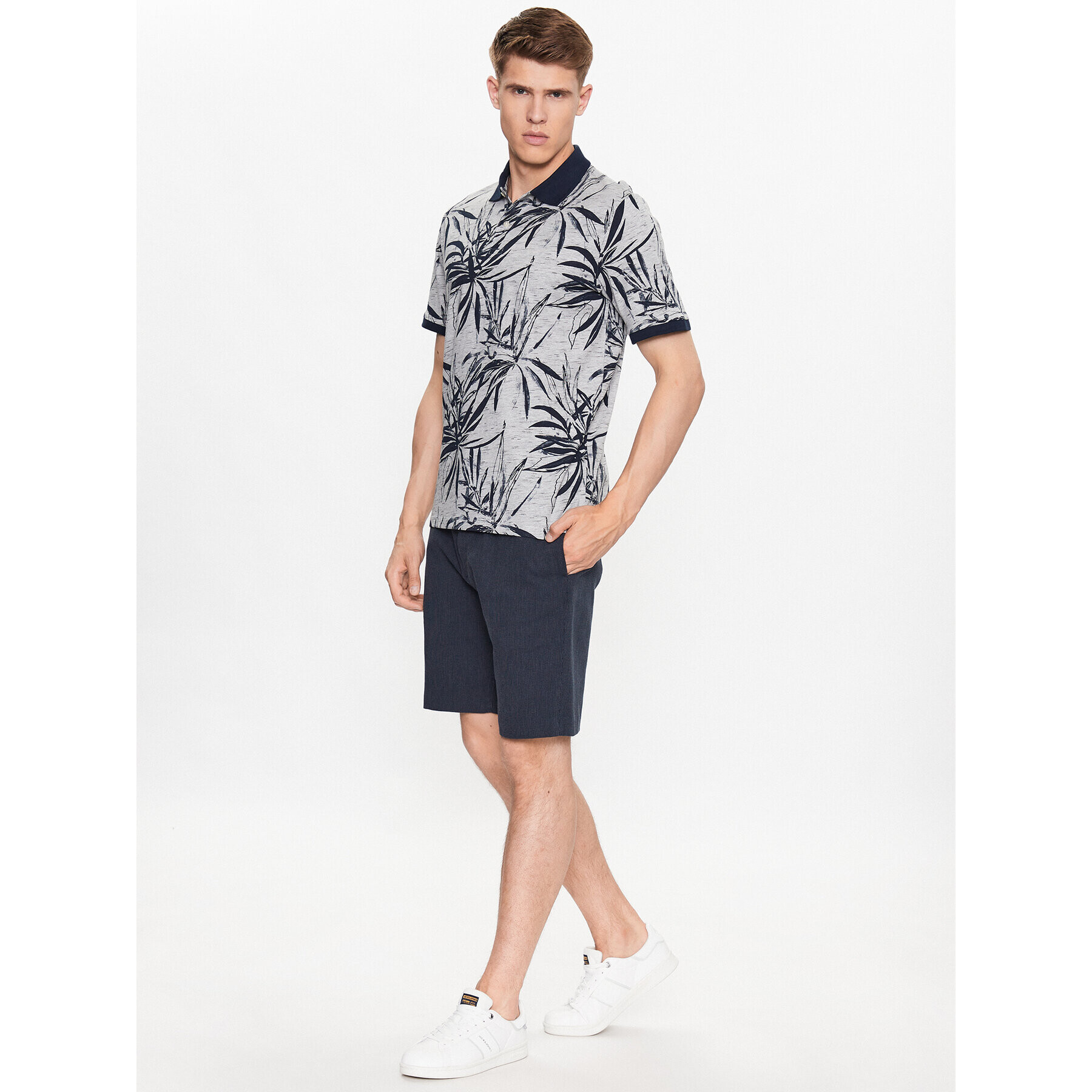 Jack&Jones Polokošeľa Crayon 12230268 Sivá Standard Fit - Pepit.sk