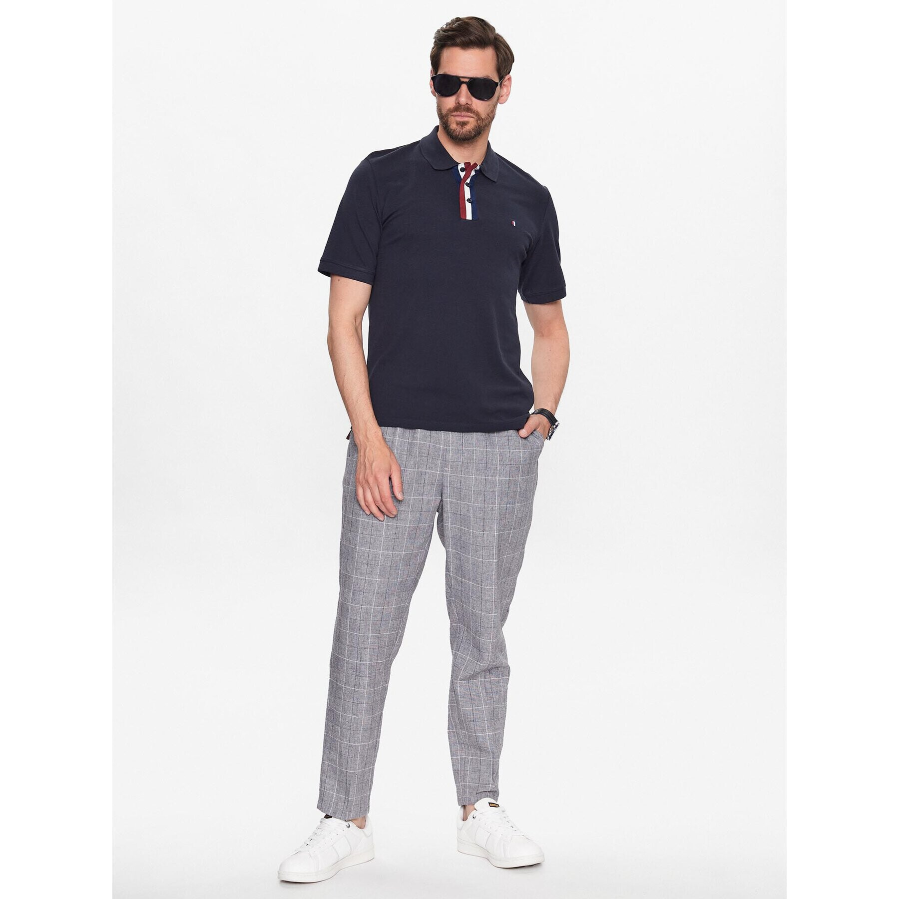 Jack&Jones Polokošeľa Drake 12229481 Tmavomodrá Regular Fit - Pepit.sk