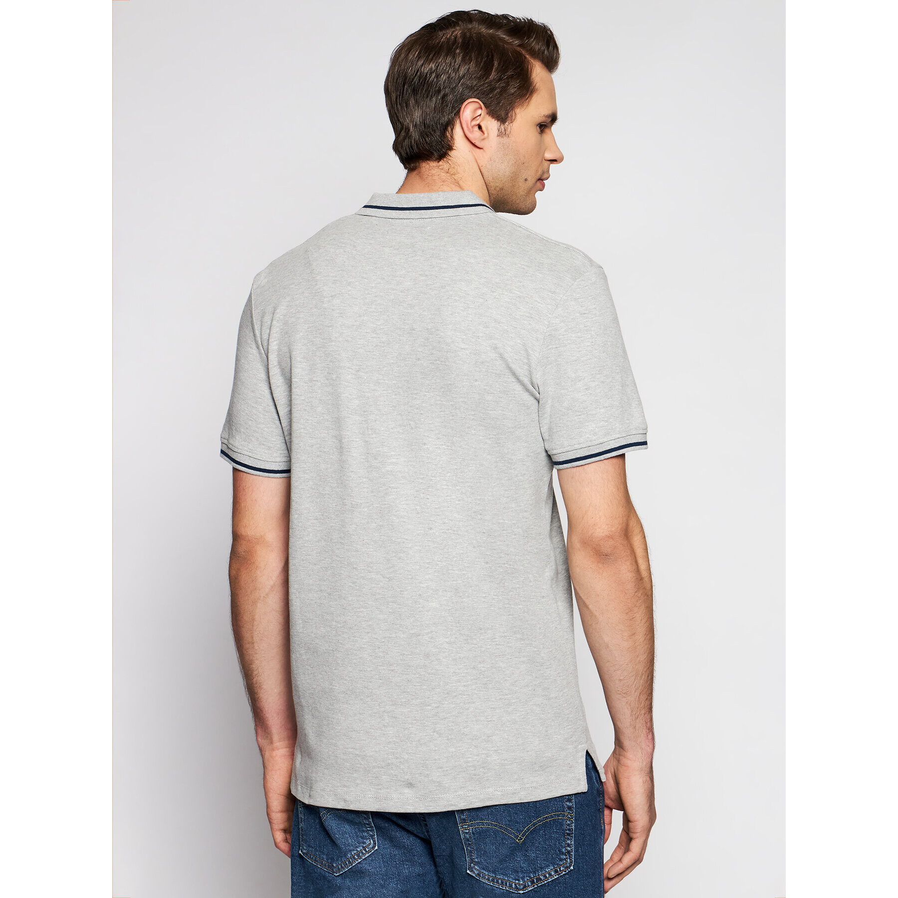 Jack&Jones Polokošeľa Jersey 12180891 Sivá Regular Fit - Pepit.sk