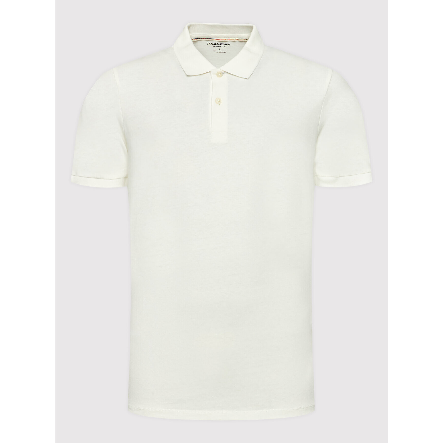 Jack&Jones Polokošeľa Linen Basic 12199714 Biela Regular Fit - Pepit.sk