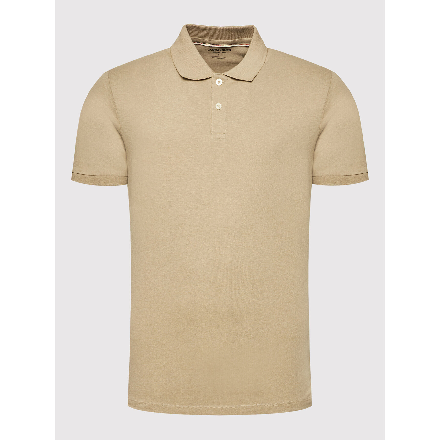 Jack&Jones Polokošeľa Linen Basic 12199714 Hnedá Regular Fit - Pepit.sk