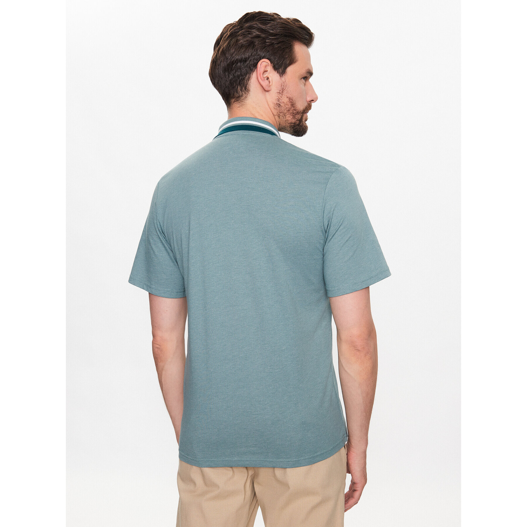 Jack&Jones Polokošeľa Logan 12229420 Zelená Standard Fit - Pepit.sk