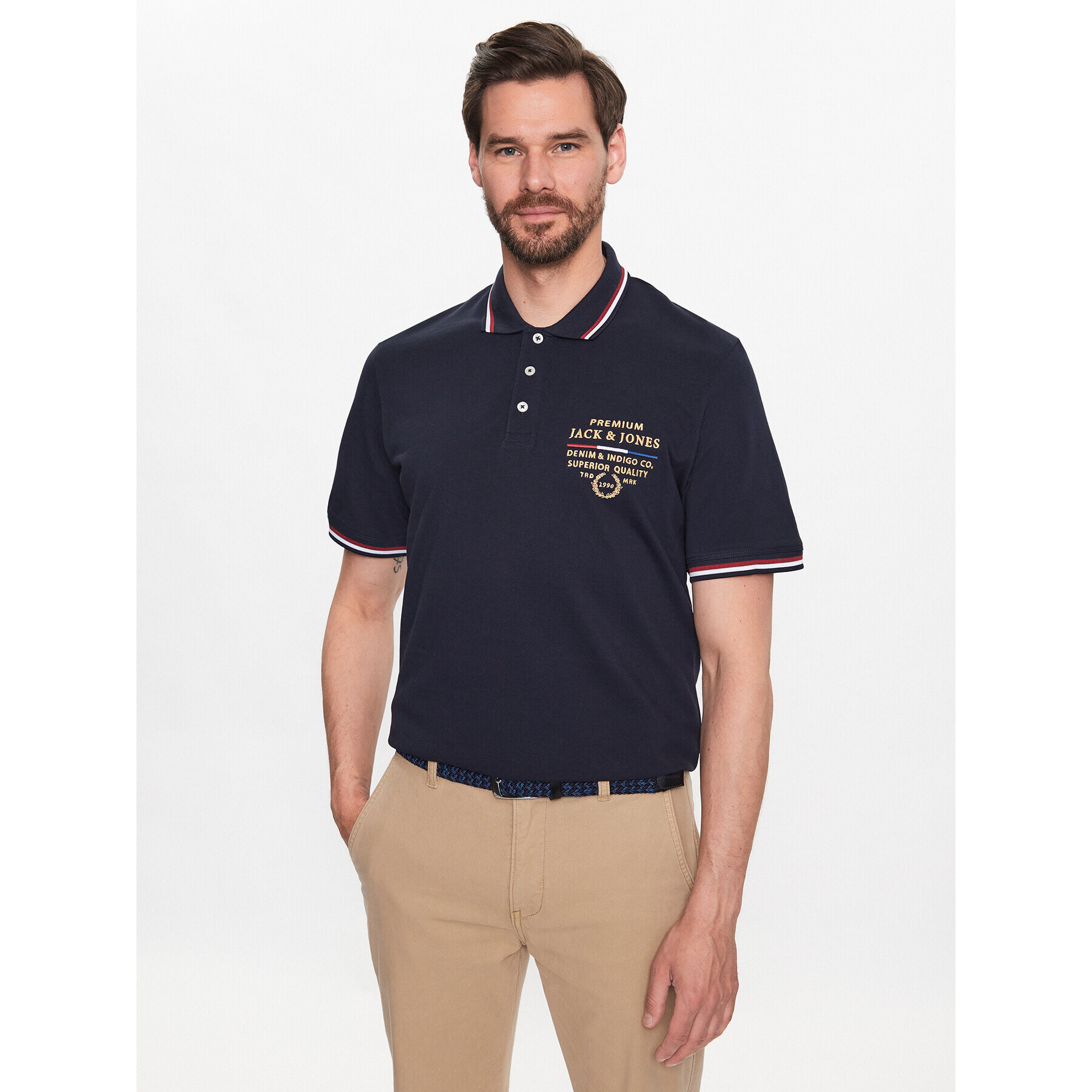 Jack&Jones Polokošeľa Lucas 12236306 Tmavomodrá Regular Fit - Pepit.sk