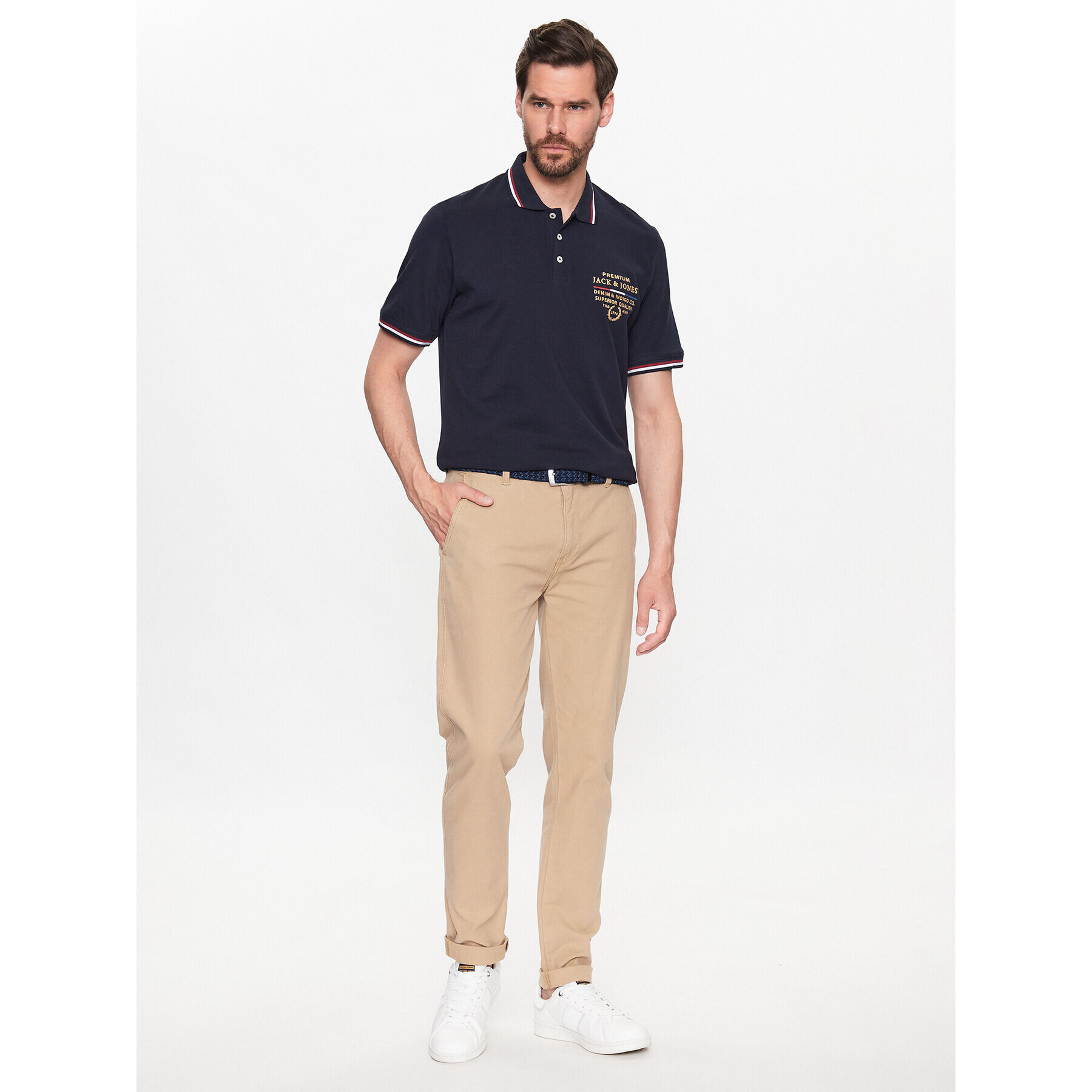 Jack&Jones Polokošeľa Lucas 12236306 Tmavomodrá Regular Fit - Pepit.sk