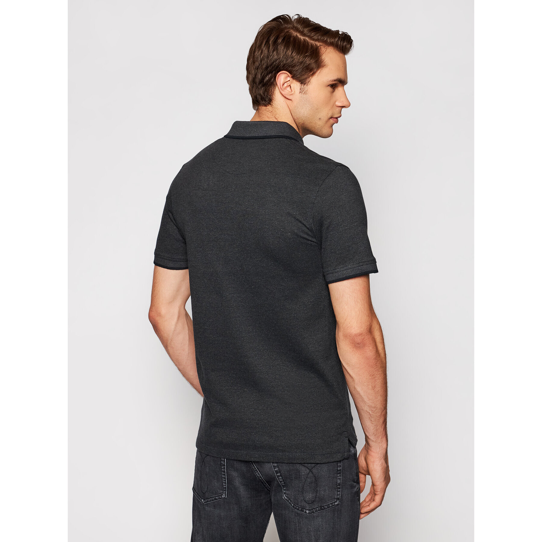 Jack&Jones Polokošeľa Paulos 12136668 Čierna Slim Fit - Pepit.sk