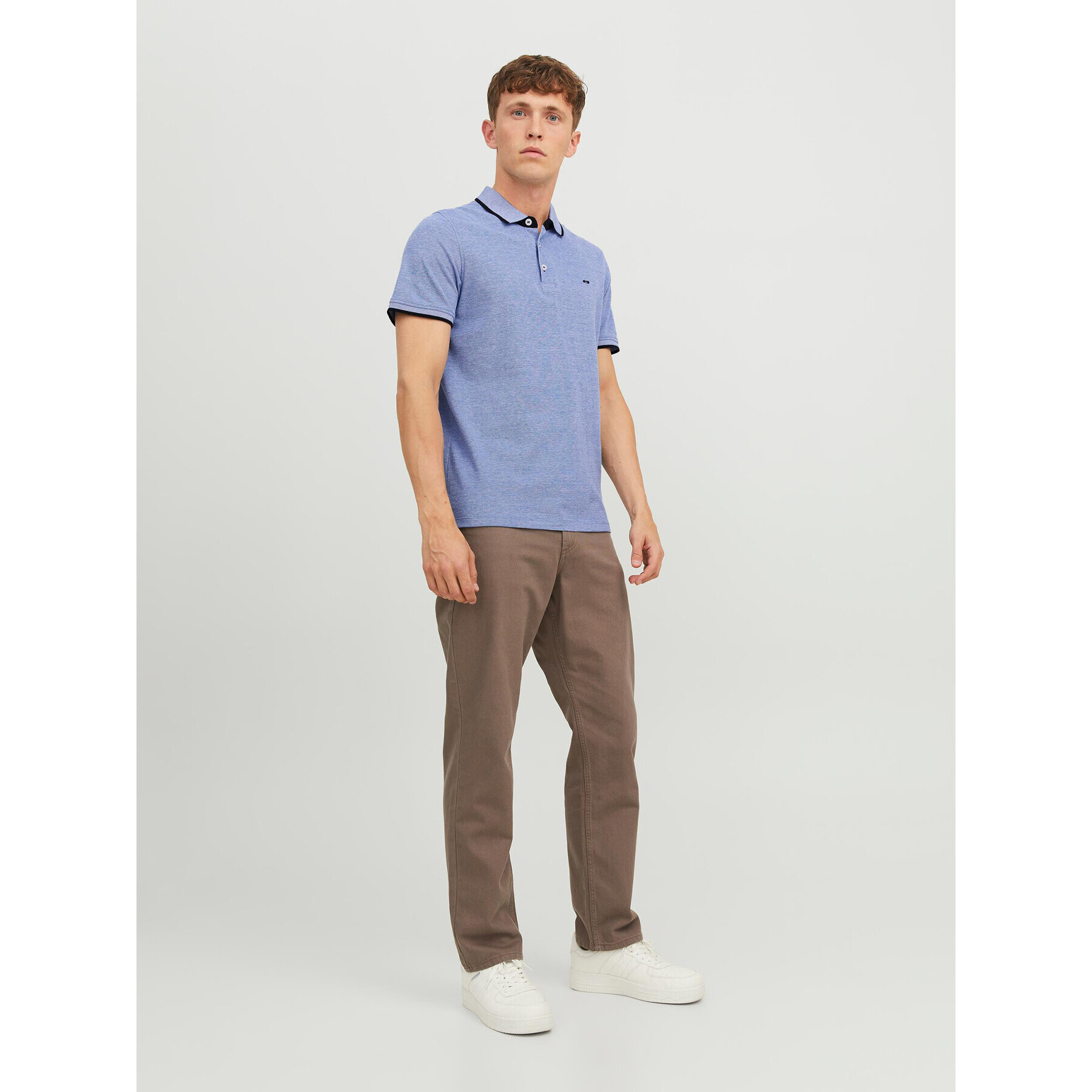 Jack&Jones Polokošeľa Paulos 12136668 Modrá Slim Fit - Pepit.sk