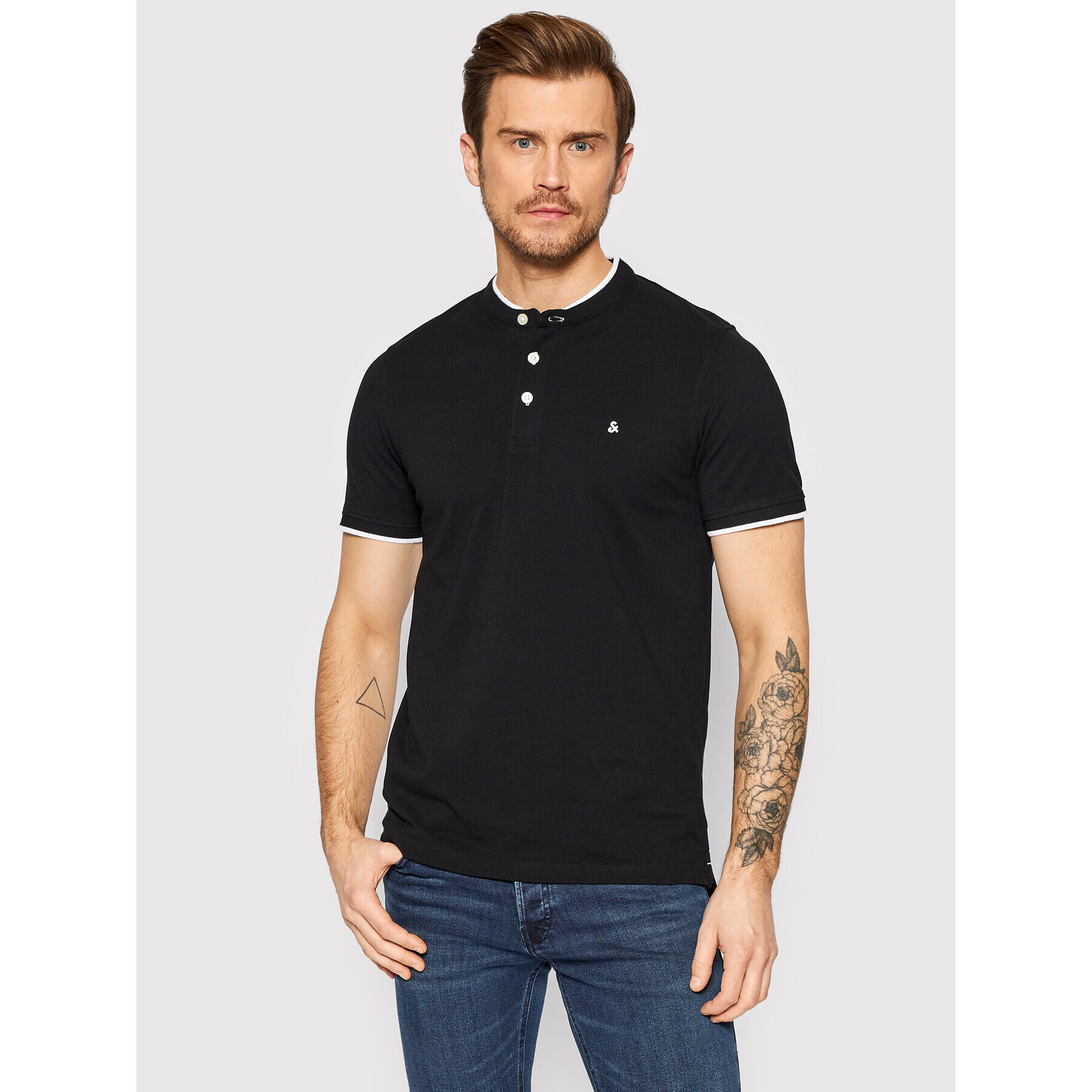 Jack&Jones Polokošeľa Paulos 12199711 Čierna Regular Fit - Pepit.sk