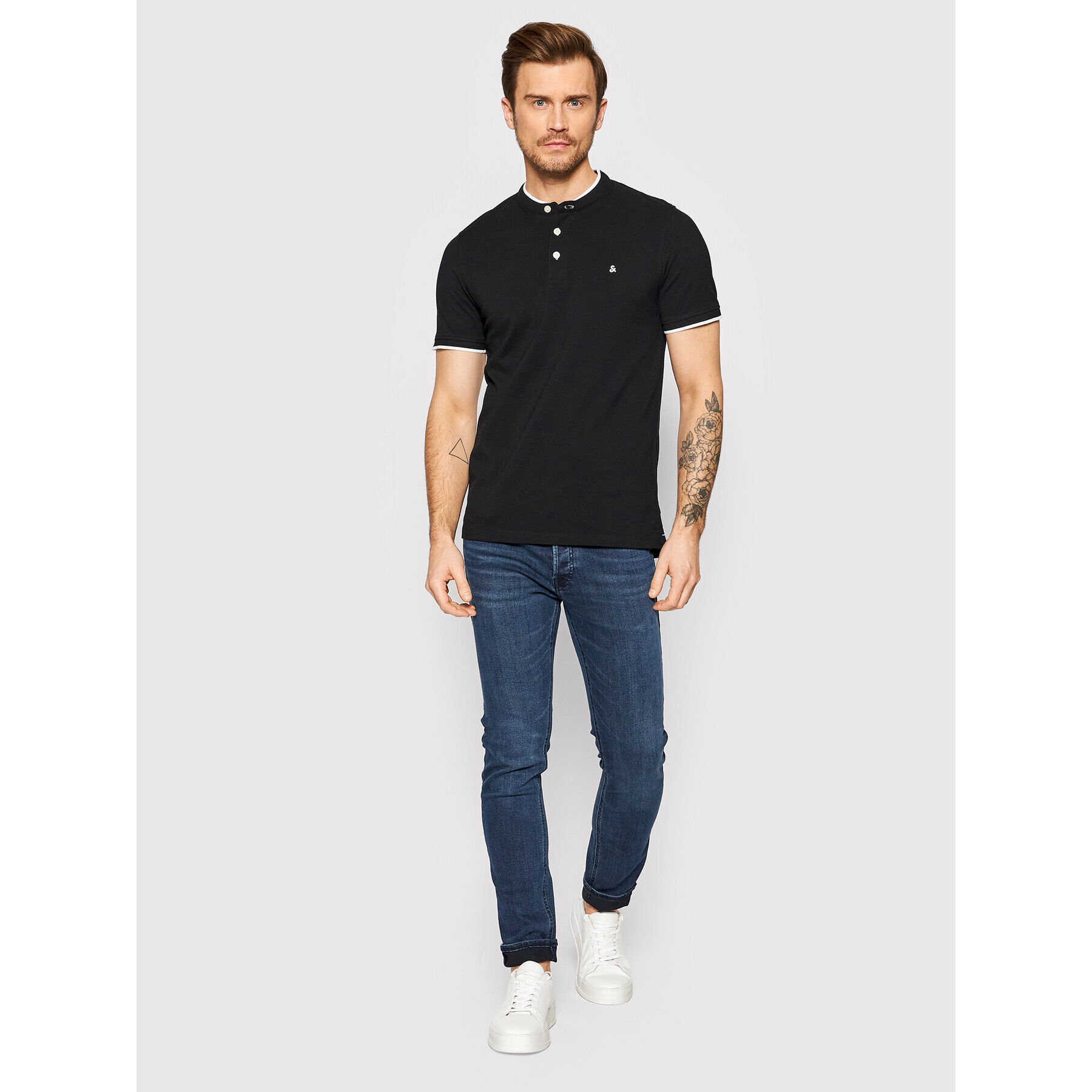 Jack&Jones Polokošeľa Paulos 12199711 Čierna Regular Fit - Pepit.sk