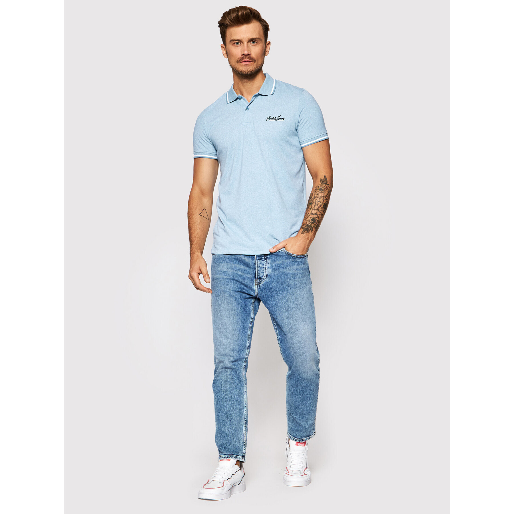 Jack&Jones Polokošeľa Tons 12186778 Modrá Regular Fit - Pepit.sk