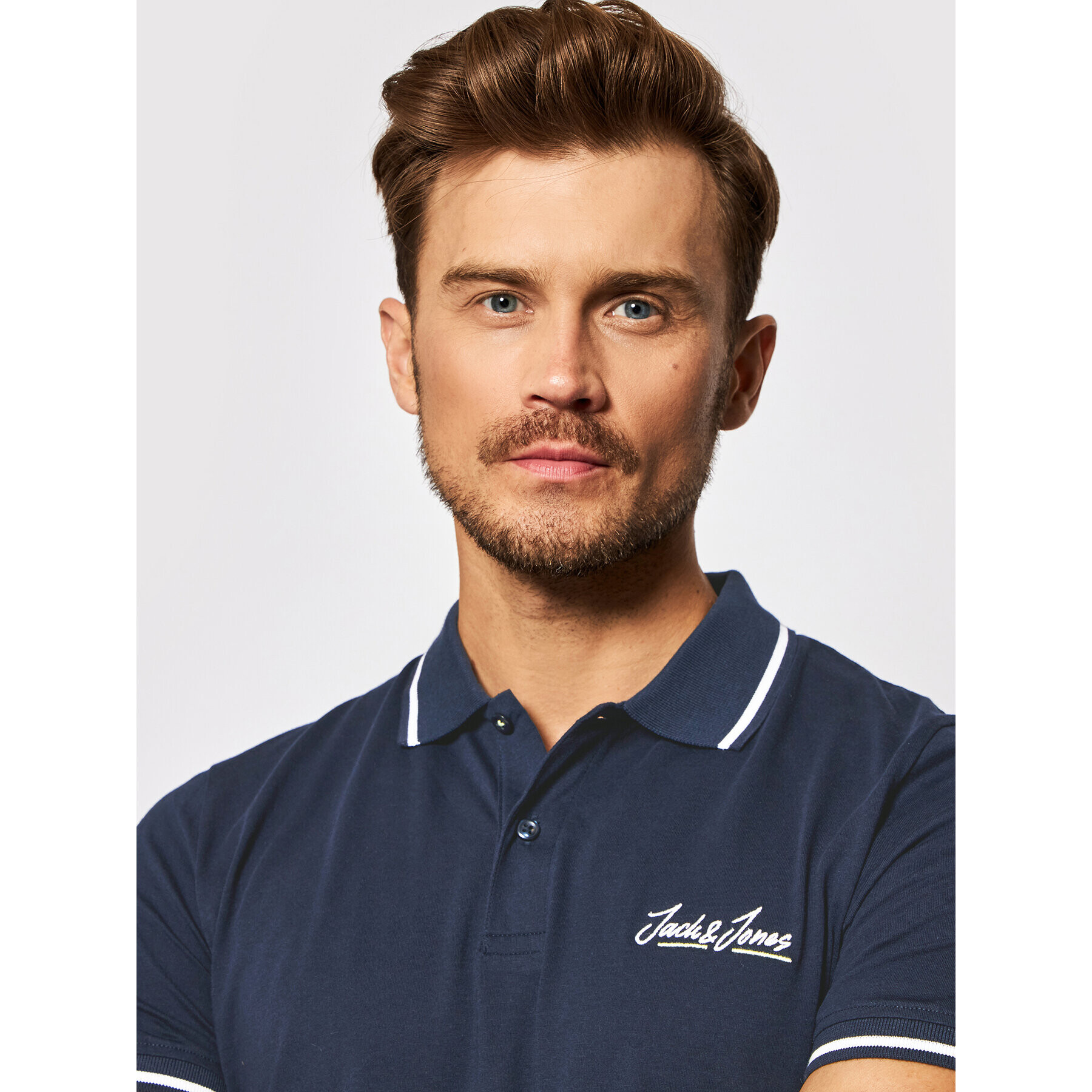 Jack&Jones Polokošeľa Tons 12186778 Tmavomodrá Regular Fit - Pepit.sk