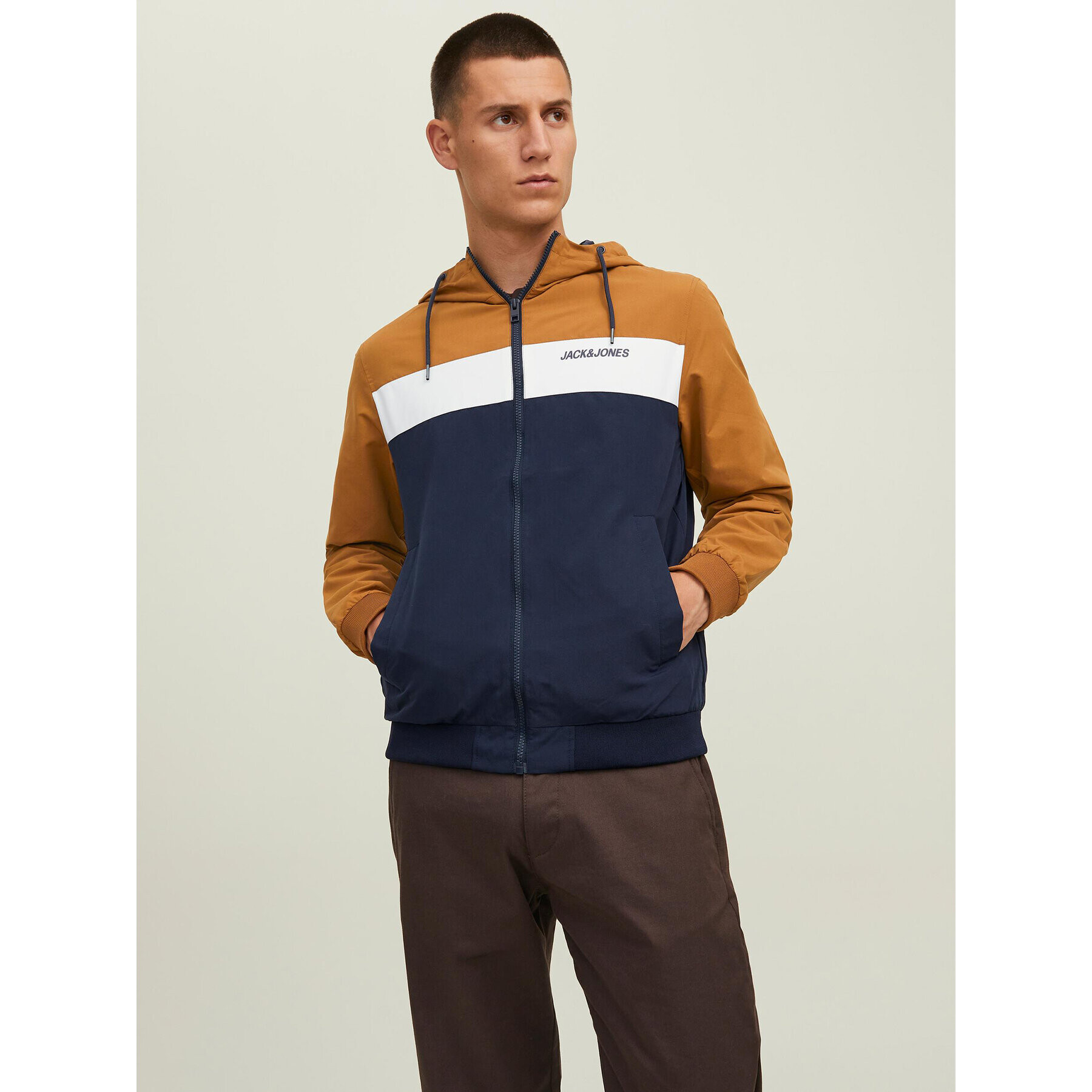 Jack&Jones Prechodná bunda 12200208 Hnedá Regular Fit - Pepit.sk