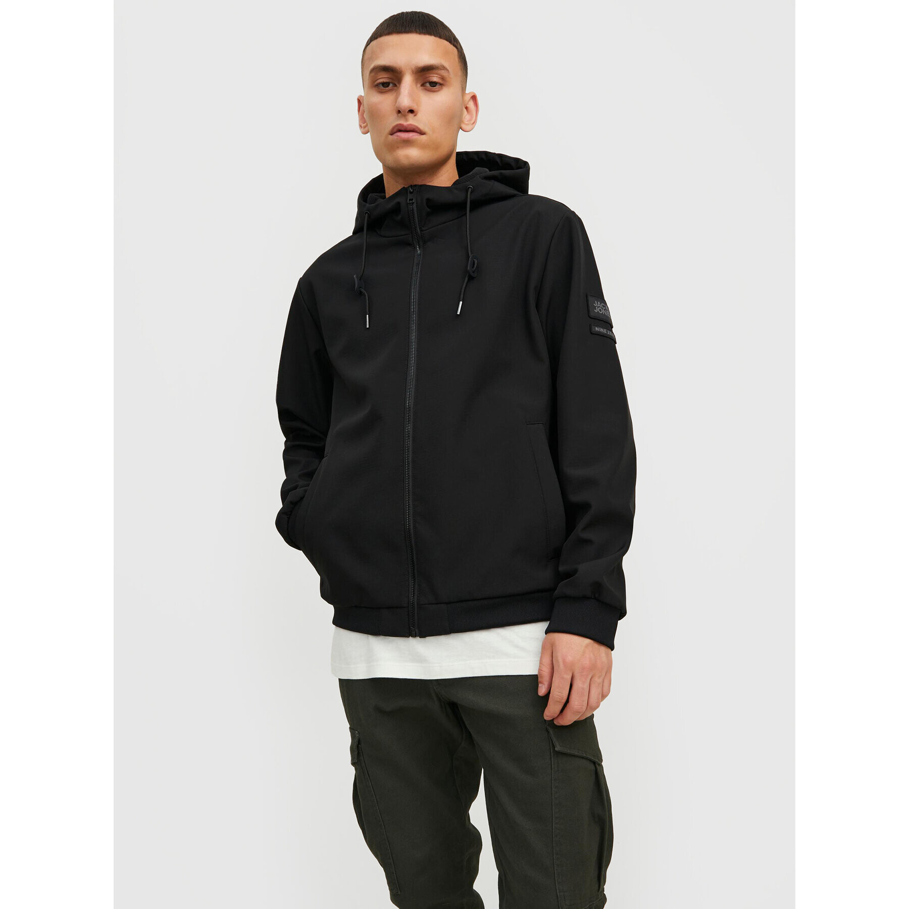 Jack&Jones Prechodná bunda Classic Waffle 12215818 Čierna Regular Fit - Pepit.sk