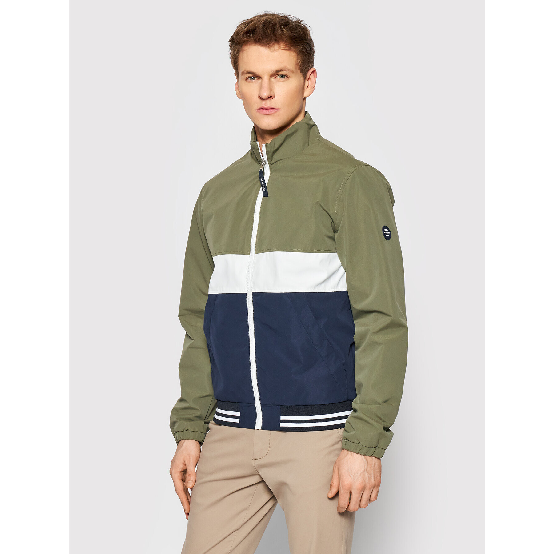 Jack&Jones Prechodná bunda Luke 12203397 Zelená Regular Fit - Pepit.sk