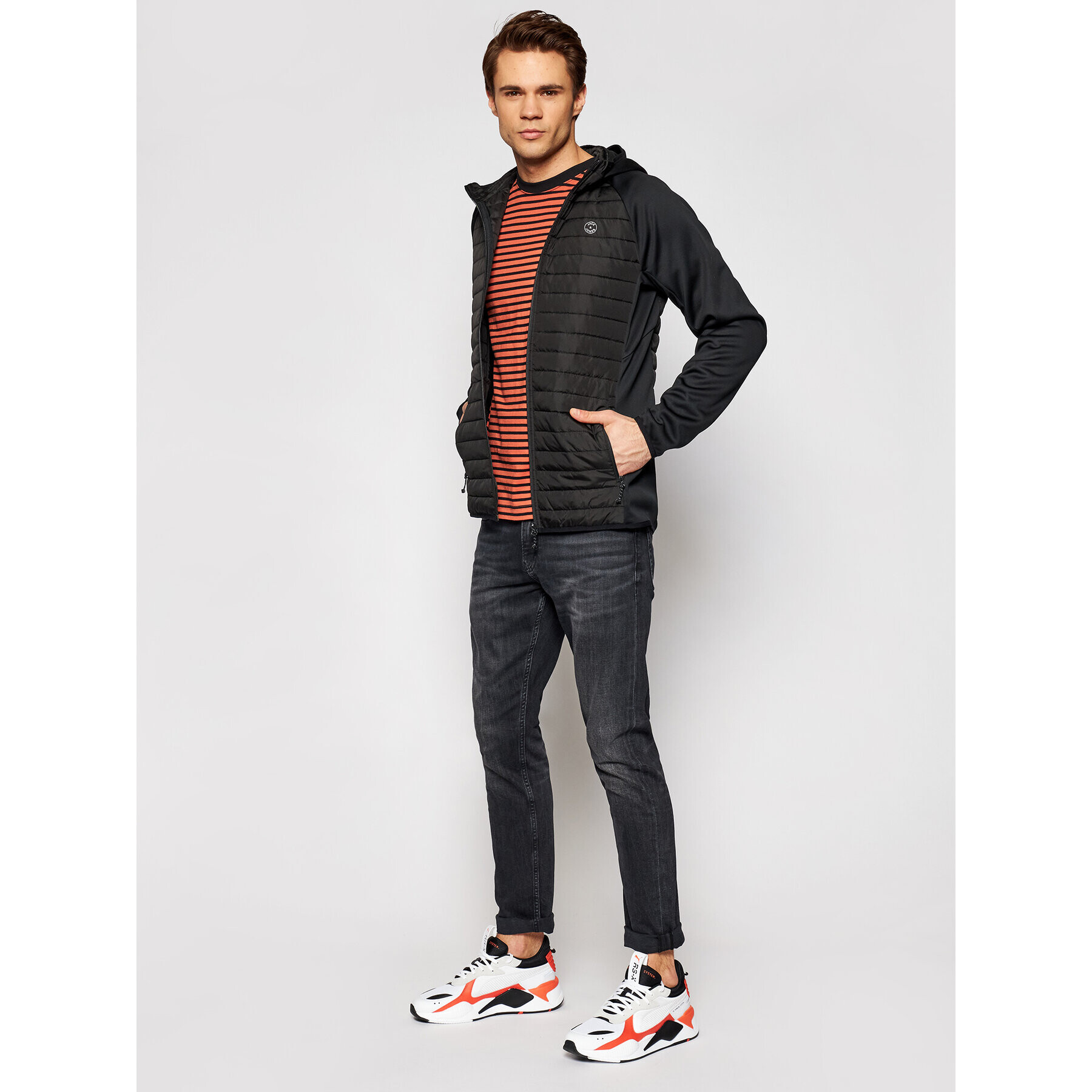 Jack&Jones Prechodná bunda Multi Quilted 12182242 Čierna Regular Fit - Pepit.sk