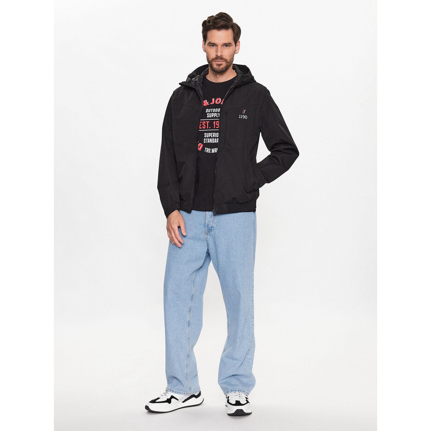 Jack&Jones Prechodná bunda Snap 12224282 Čierna Regular Fit - Pepit.sk