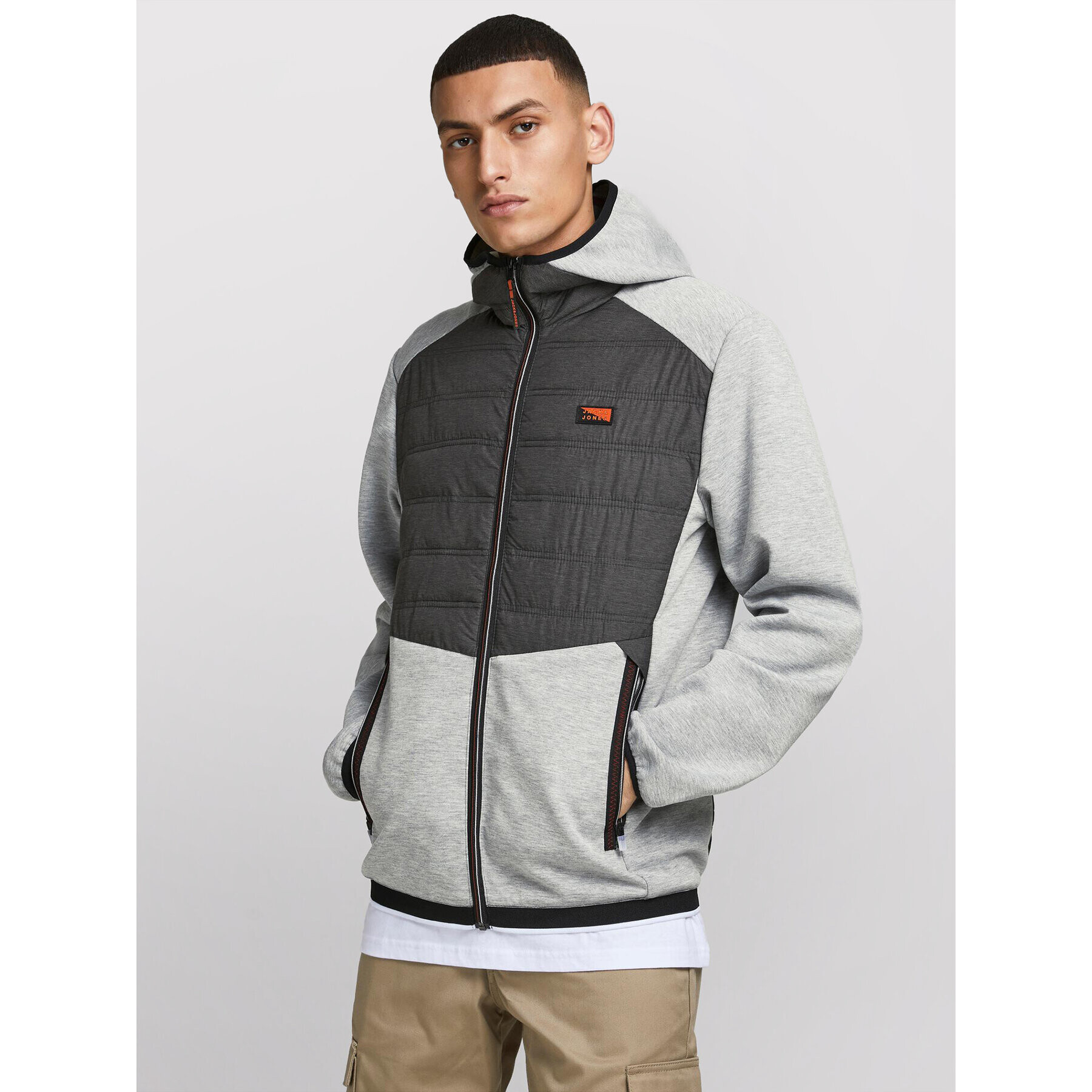 Jack&Jones Prechodná bunda Toby 12184739 Sivá Regular Fit - Pepit.sk