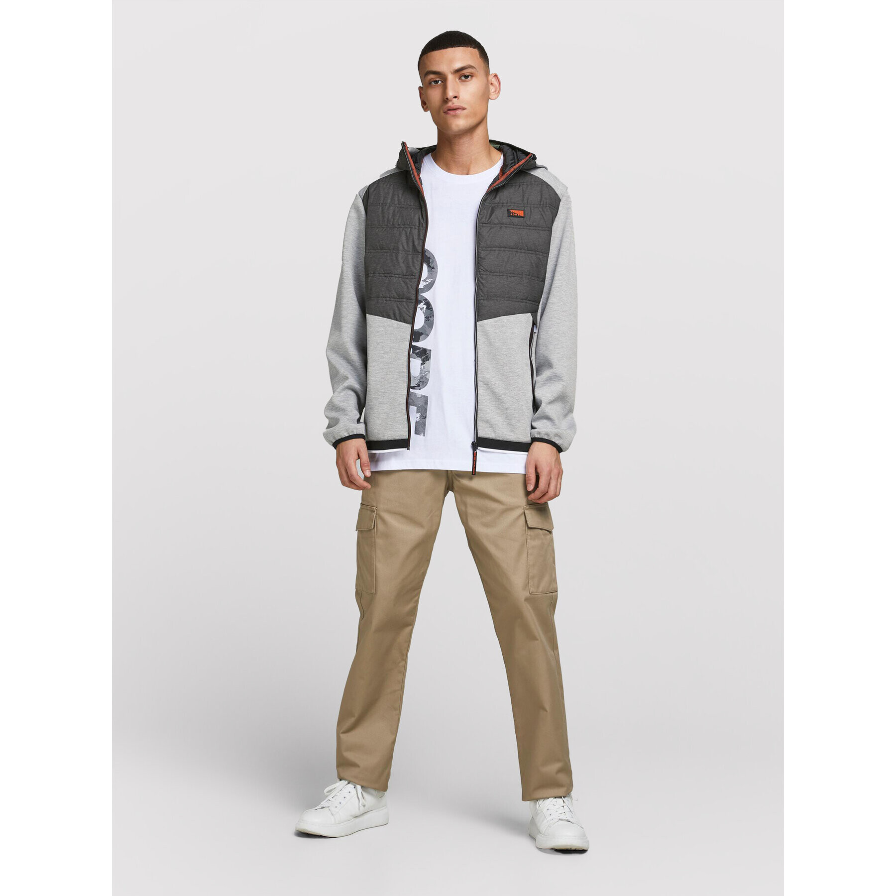 Jack&Jones Prechodná bunda Toby 12184739 Sivá Regular Fit - Pepit.sk