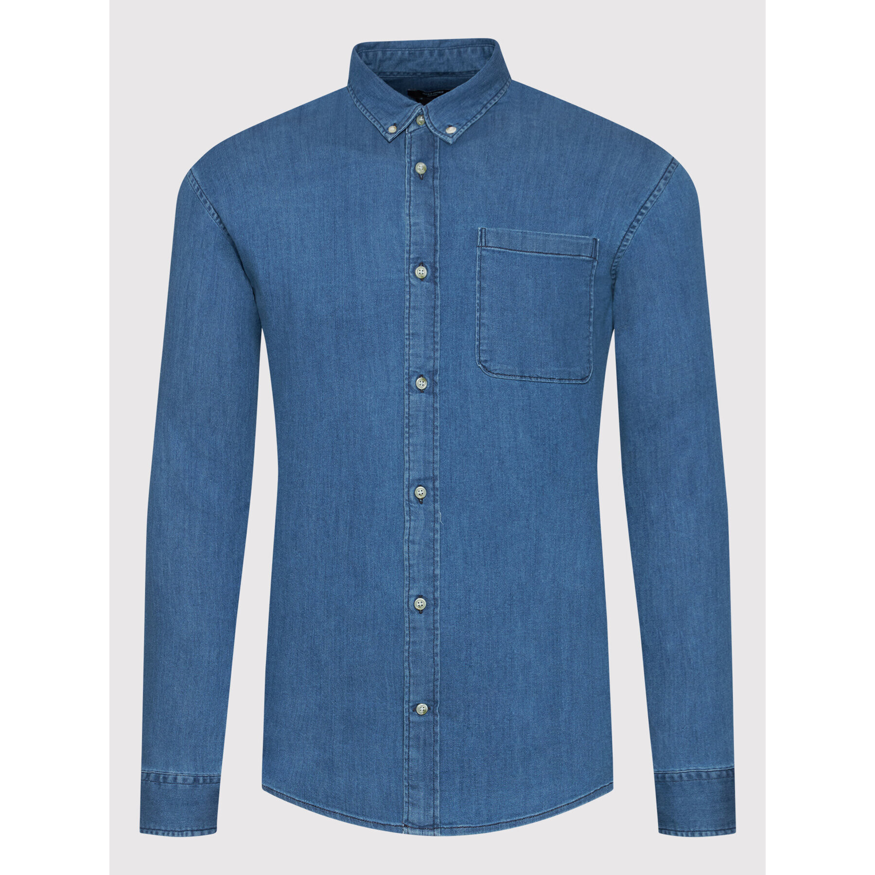 Jack&Jones PREMIUM džínsová košeľa Perfect 12195835 Modrá Slim Fit - Pepit.sk