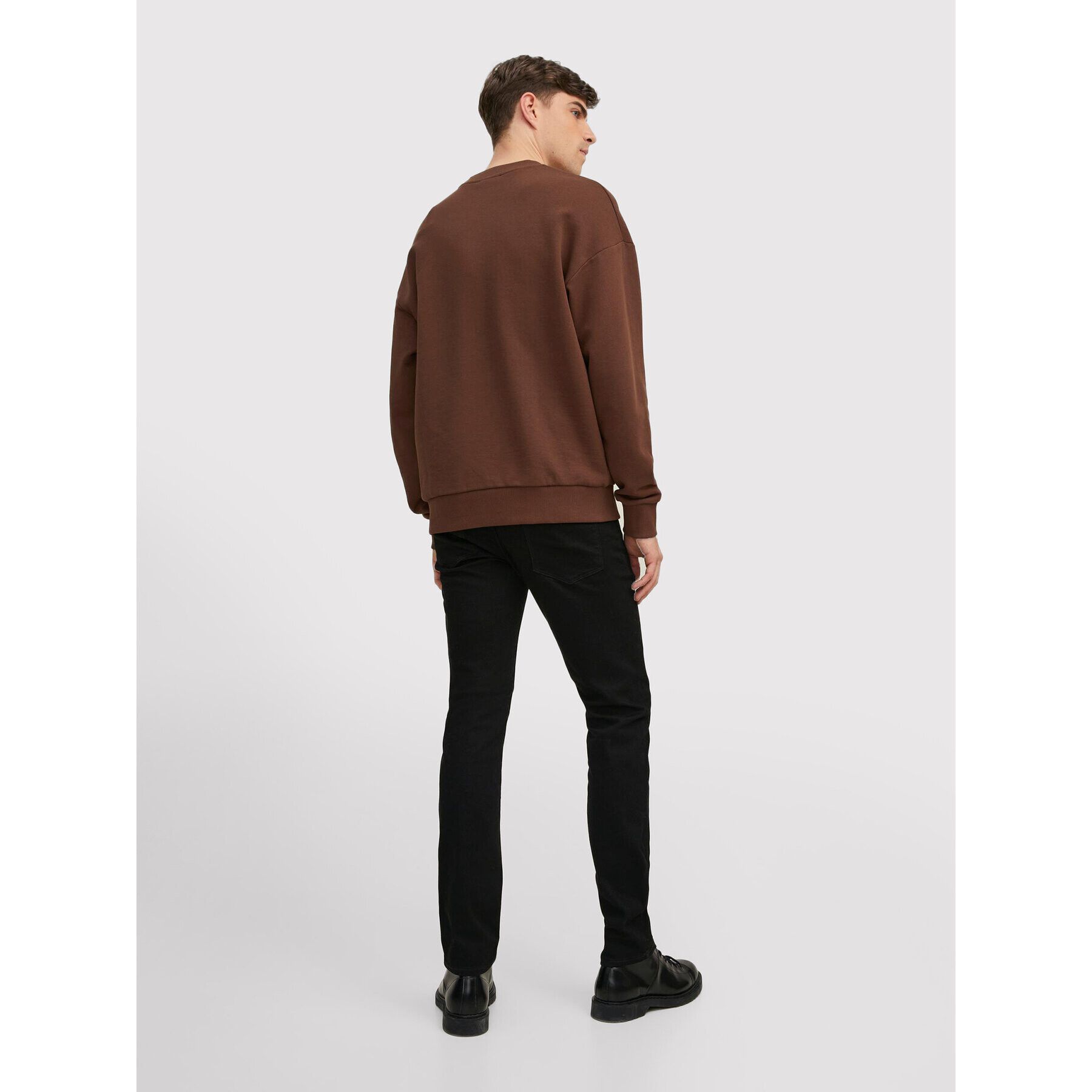 Jack&Jones PREMIUM Mikina Blakam 12206439 Hnedá Oversize - Pepit.sk