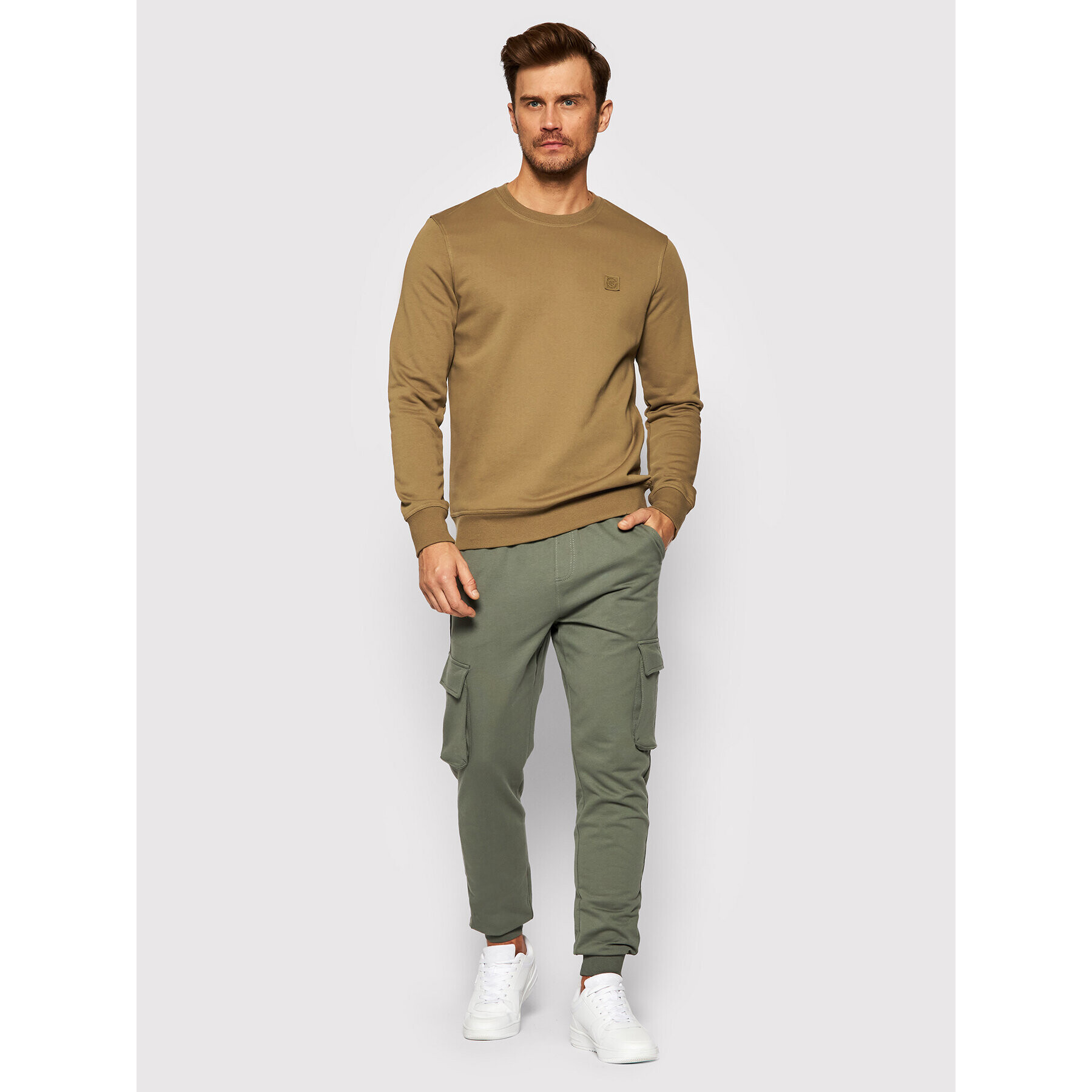 Jack&Jones PREMIUM Mikina Blastudio 12189811 Hnedá Regular Fit - Pepit.sk