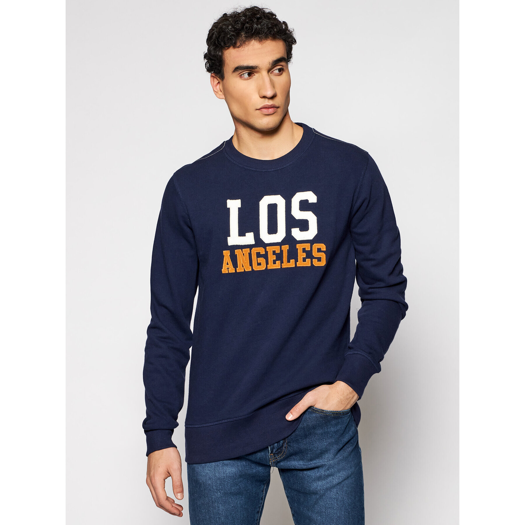 Jack&Jones PREMIUM Mikina Blue Terence 12183539 Tmavomodrá Regular Fit - Pepit.sk