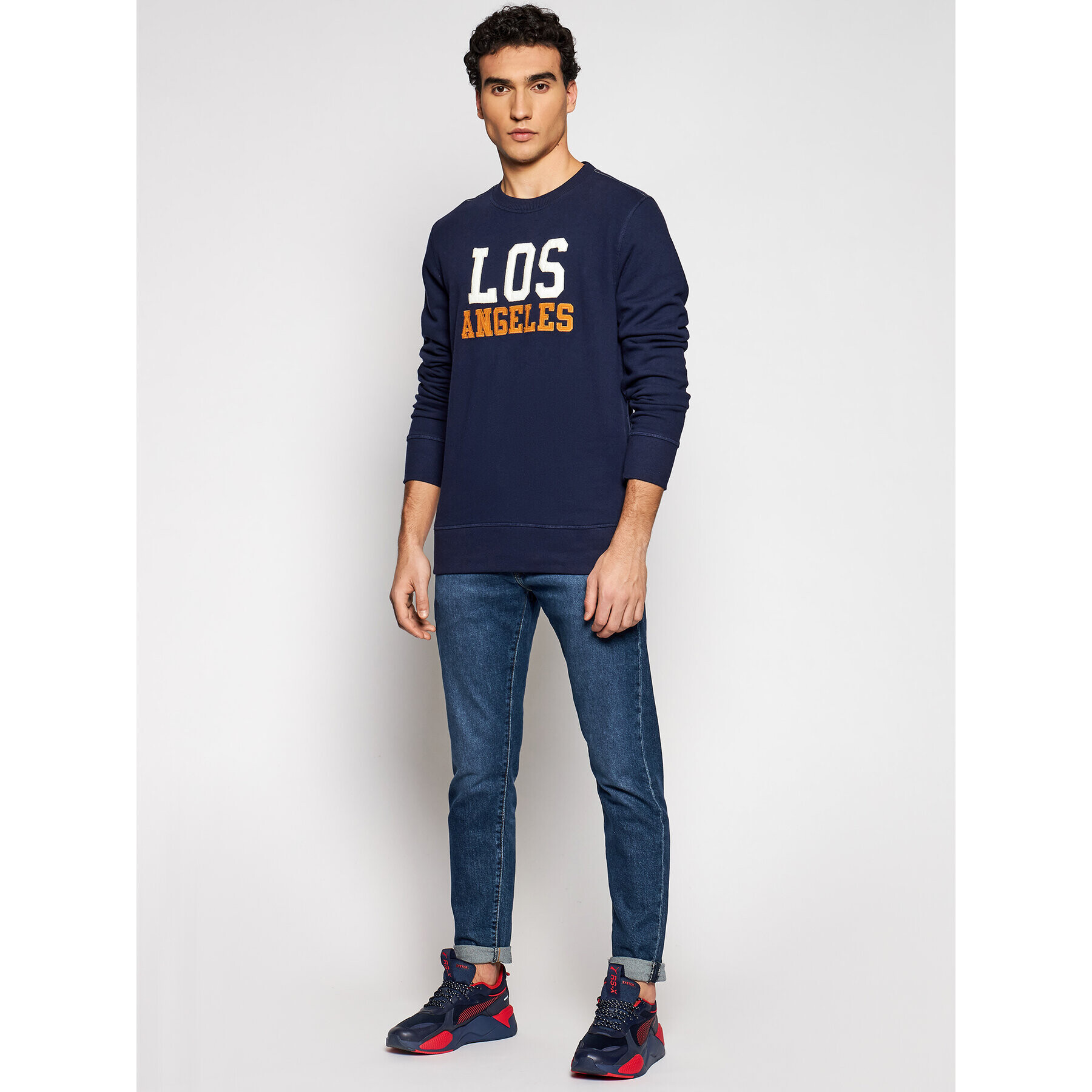 Jack&Jones PREMIUM Mikina Blue Terence 12183539 Tmavomodrá Regular Fit - Pepit.sk