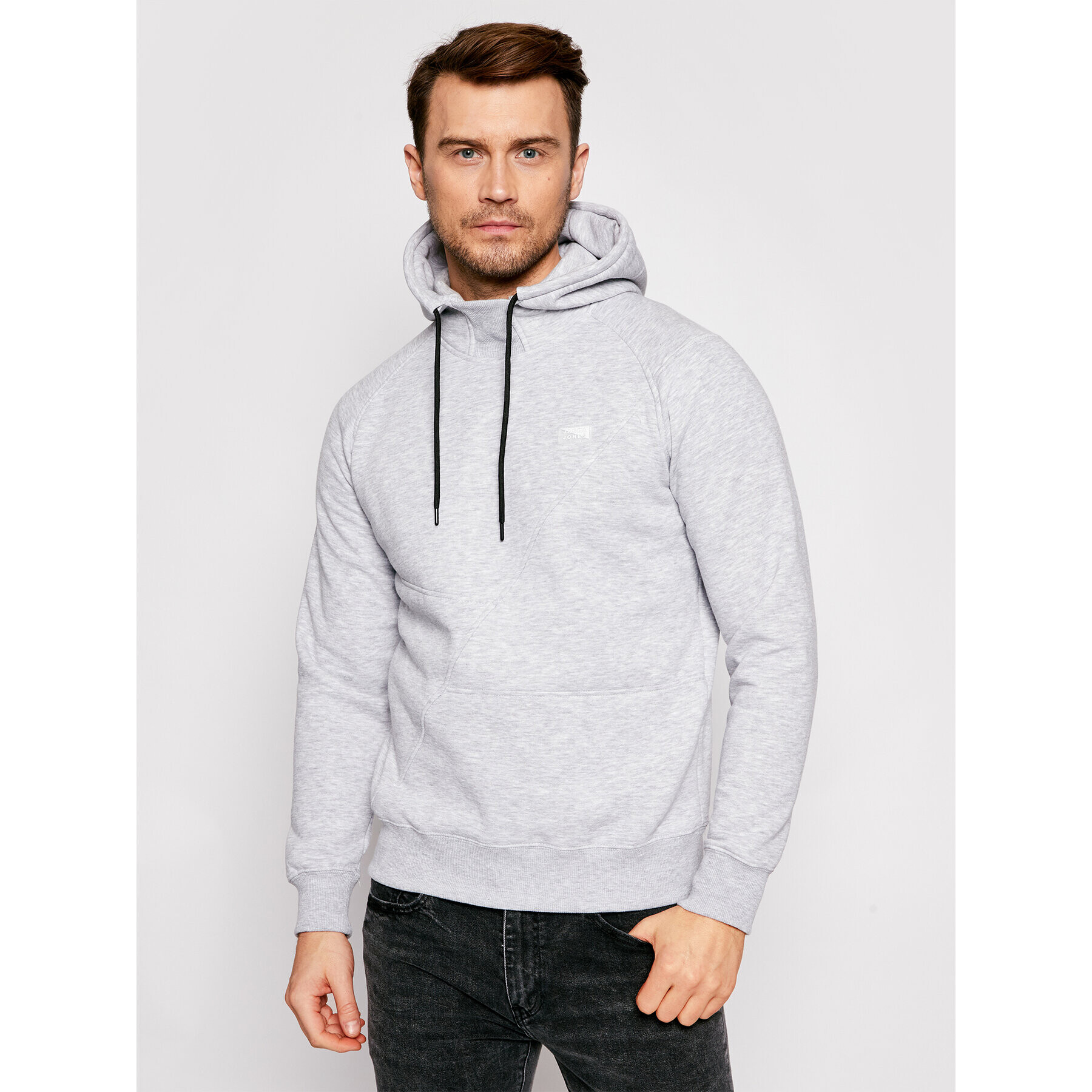 Jack&Jones PREMIUM Mikina Ponn 12187221 Sivá Regular Fit - Pepit.sk