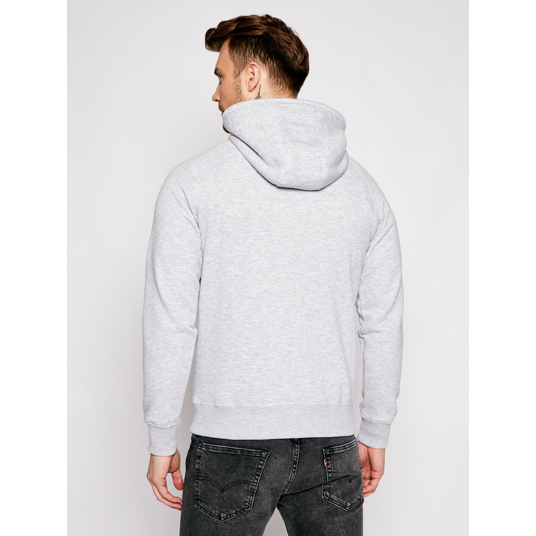 Jack&Jones PREMIUM Mikina Ponn 12187221 Sivá Regular Fit - Pepit.sk